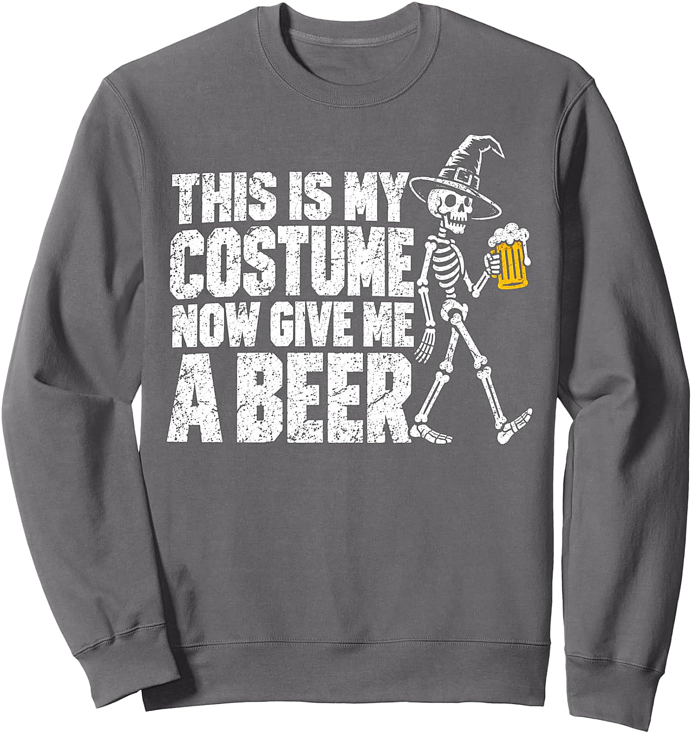 Halloween Costume Beer Funny Tee Sweatshirt Skeleton