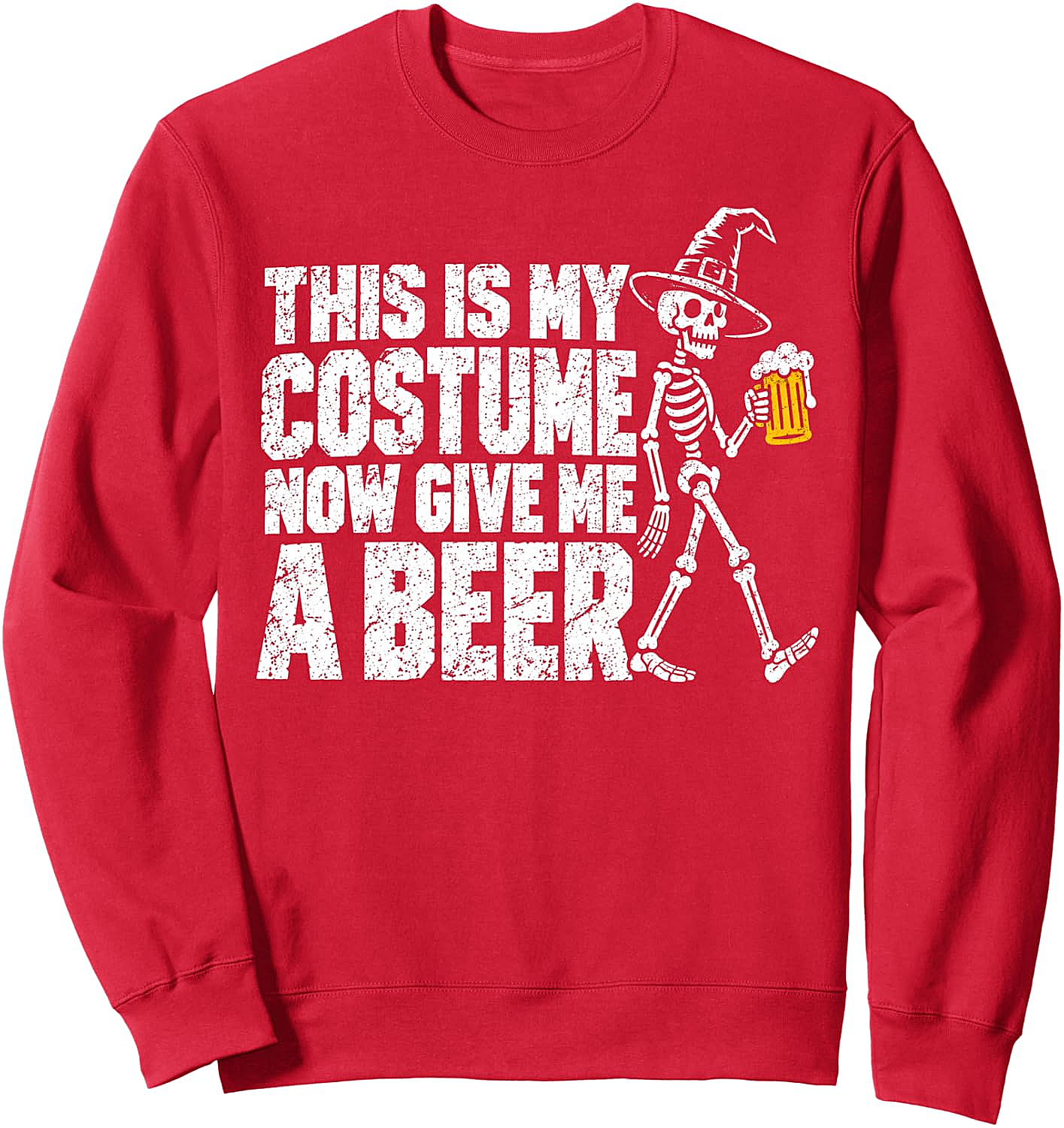 Halloween Costume Beer Funny Tee Sweatshirt Skeleton