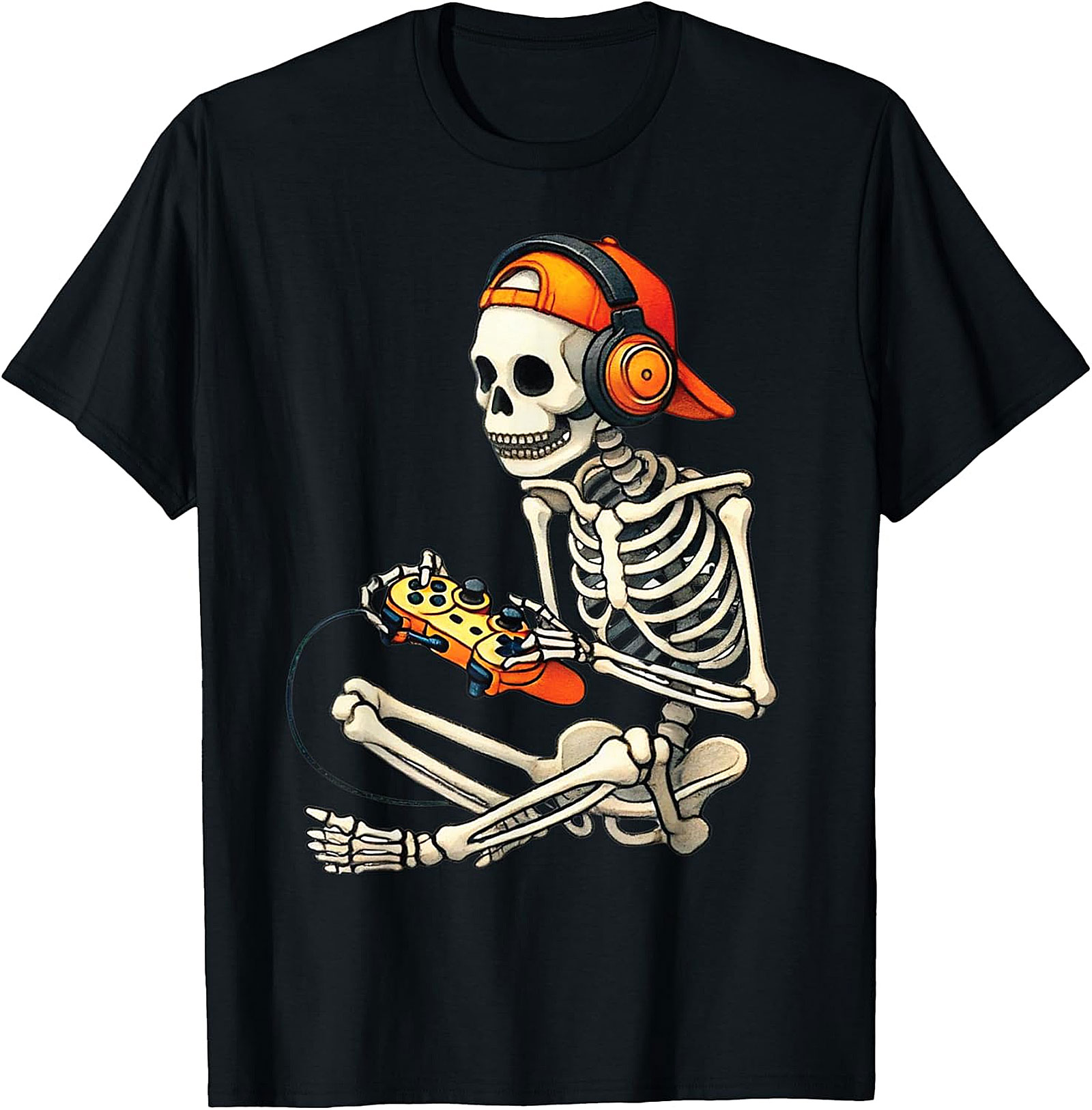 Gamer Skeleton T-Shirt | Unique Gaming Apparel