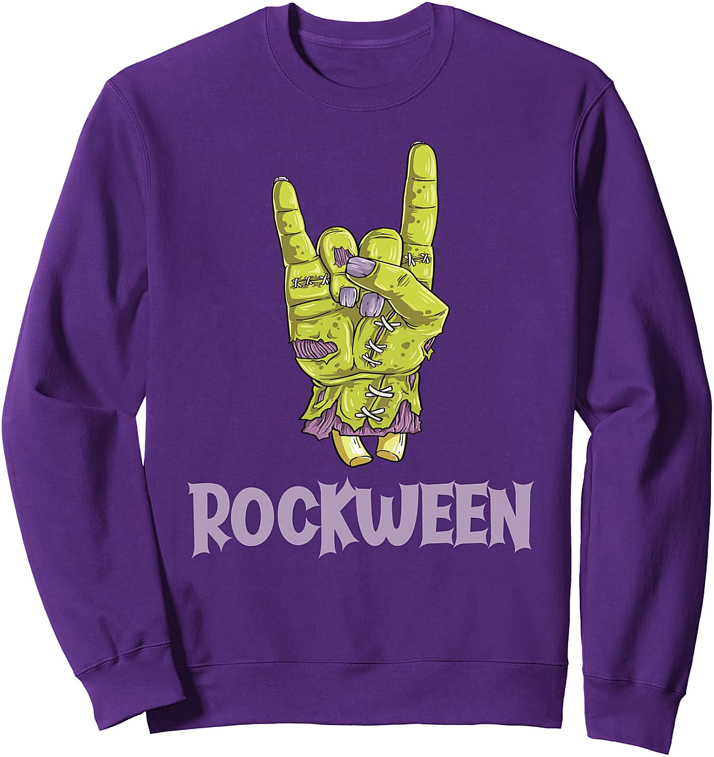 Rockween Sweatshirt Zombie Hand Horn Sign Halloween Tee