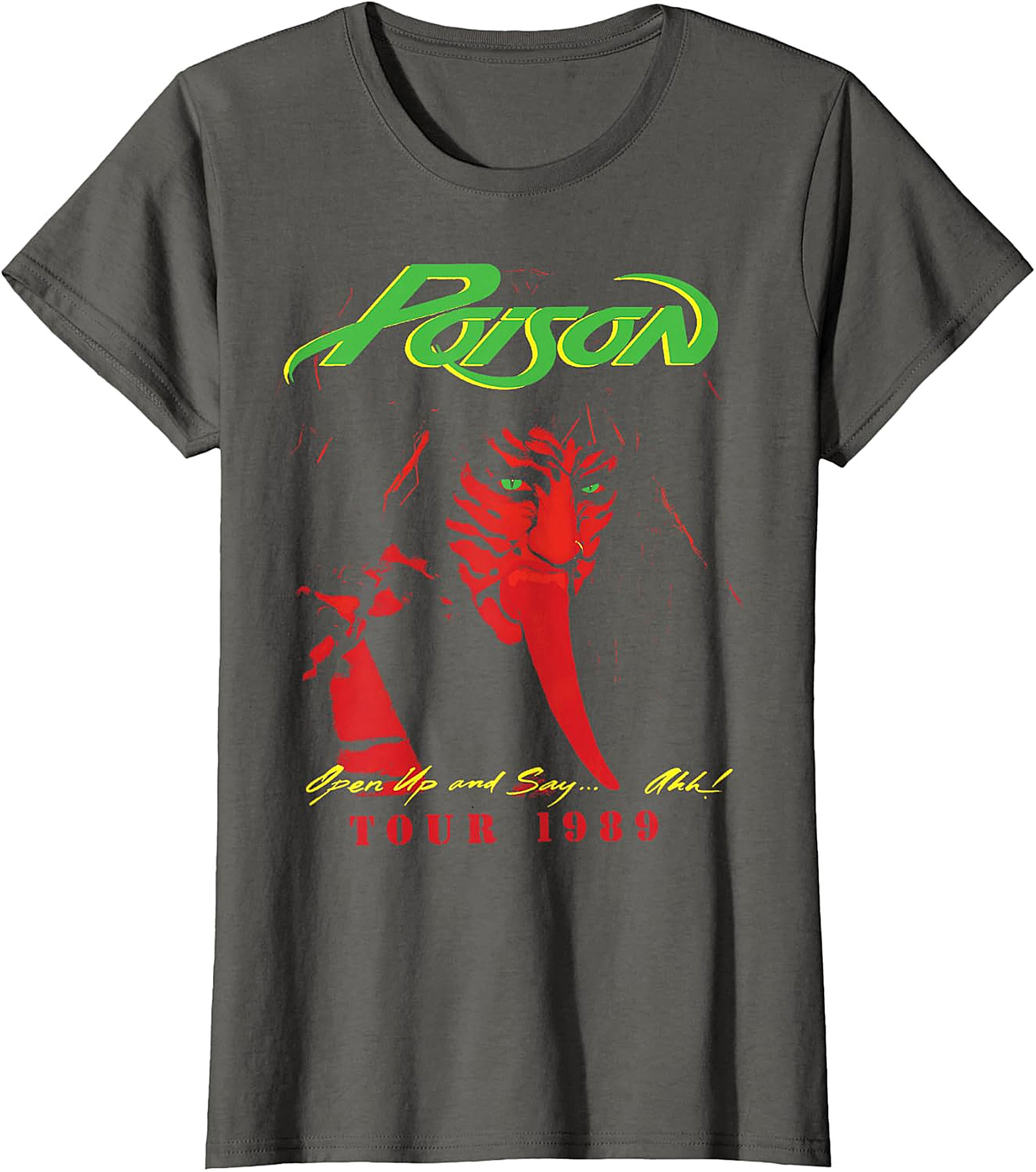 Poison "Open Up and Say... Ahh!" 1989 Tour Black T-Shirt