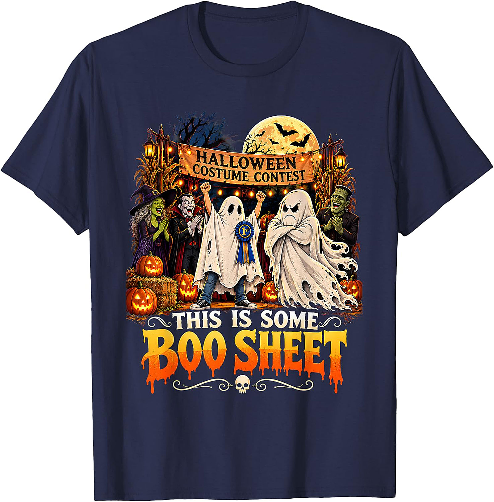  Boo Sheet Halloween T-Shirt | Costume Contest Funny Ghost Tee