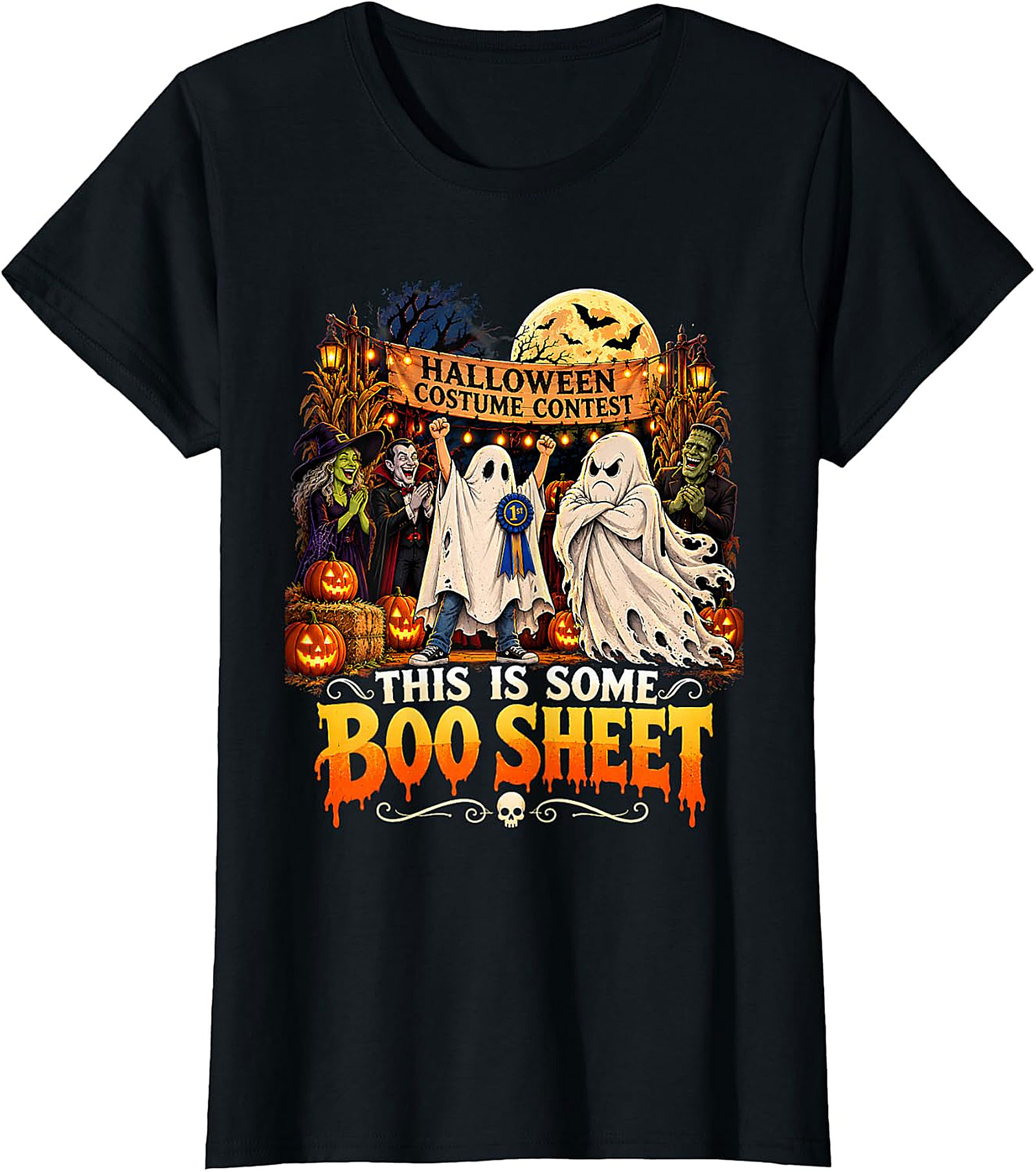  Boo Sheet Halloween T-Shirt | Costume Contest Funny Ghost Tee