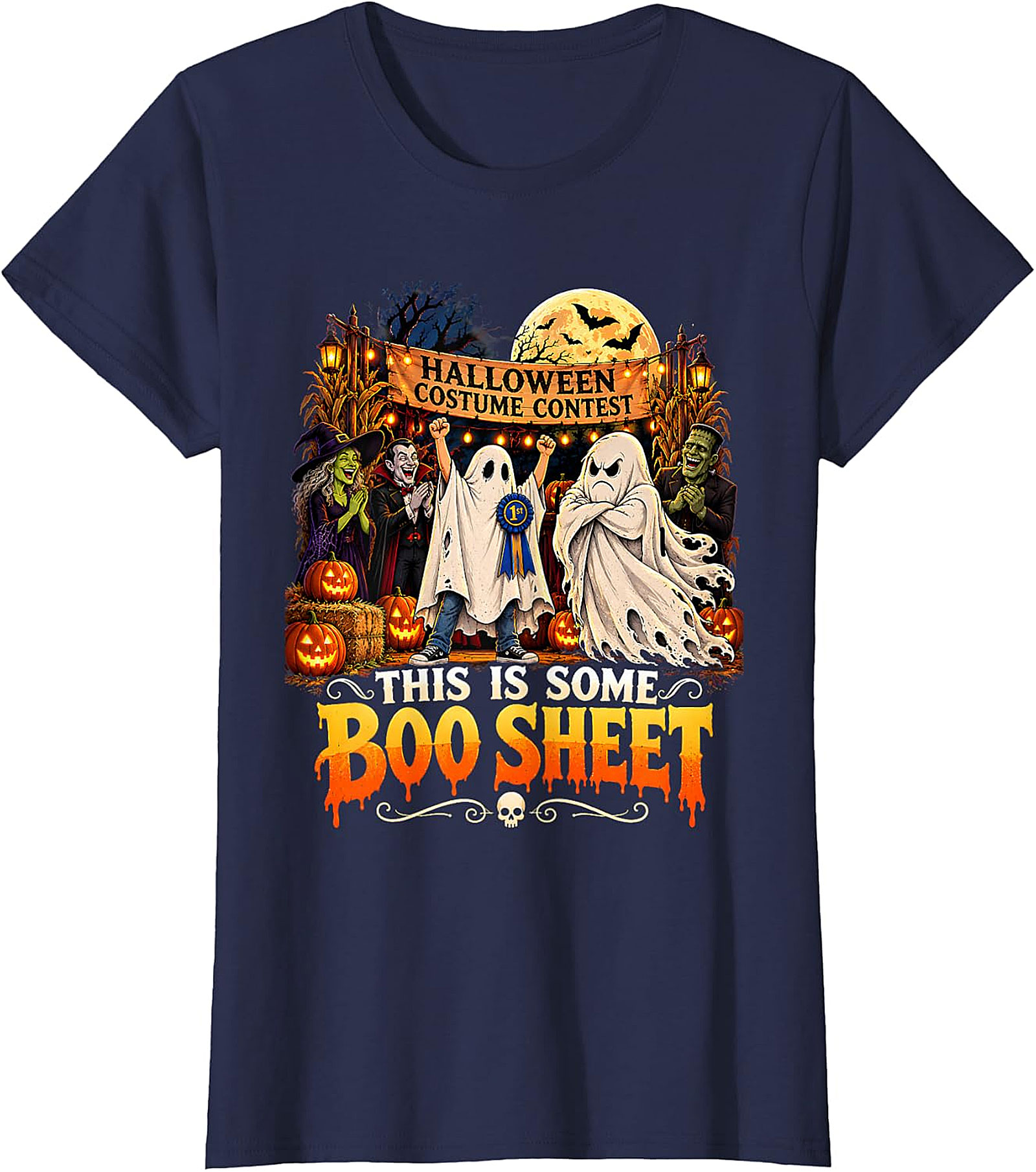  Boo Sheet Halloween T-Shirt | Costume Contest Funny Ghost Tee