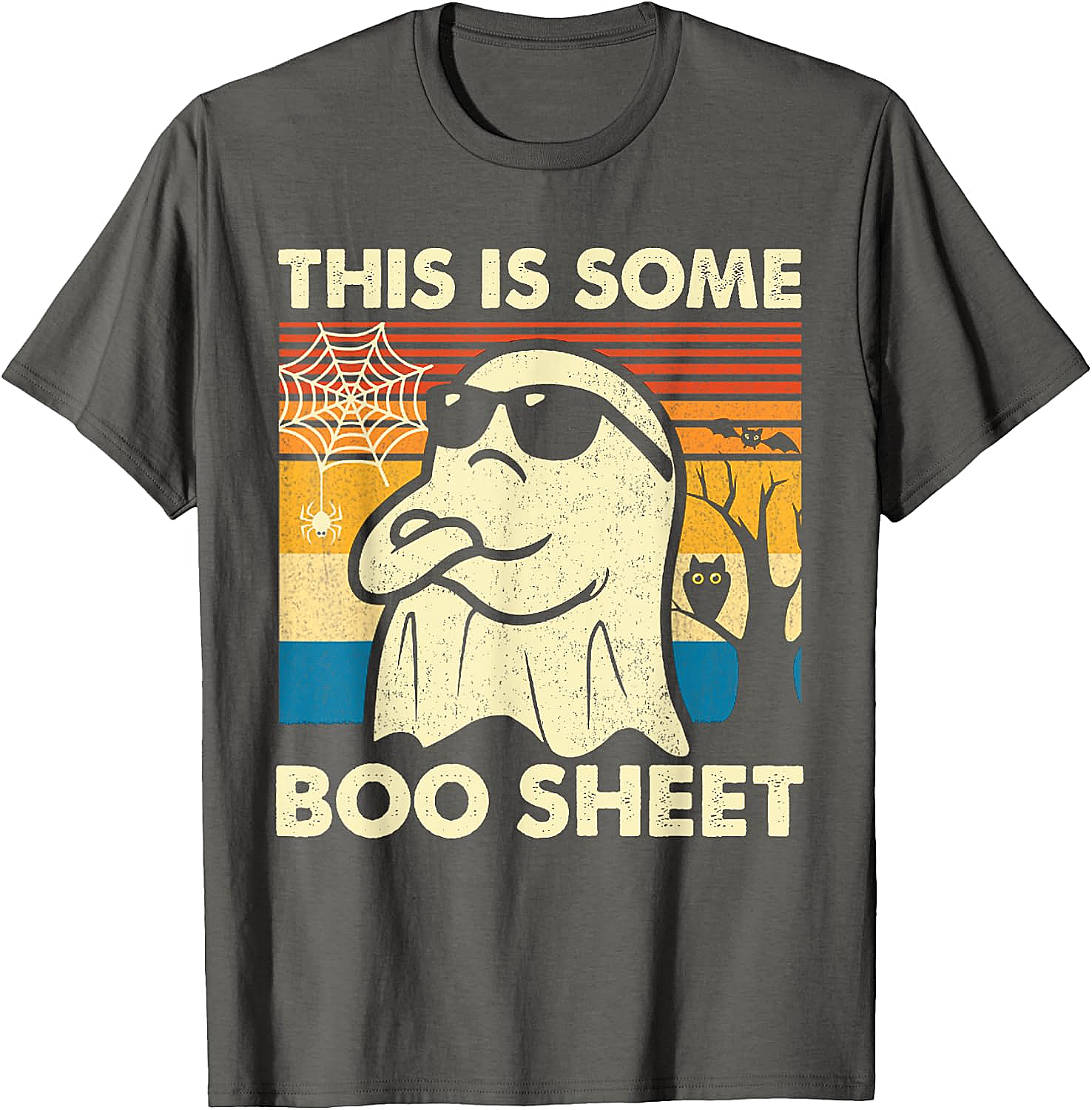Boo Sheet Ghost Retro Funny Halloween T-Shirt Unisex Tee