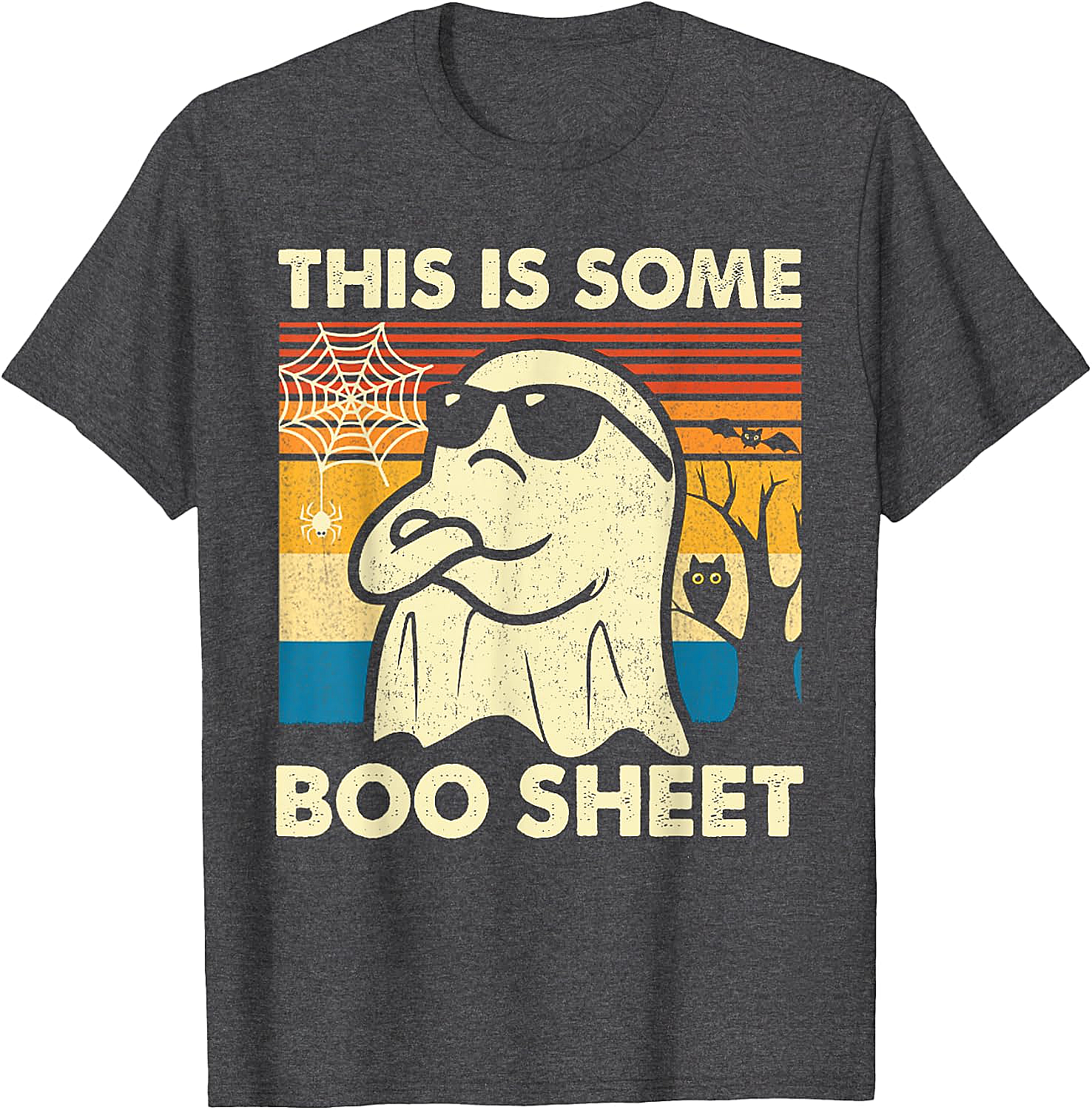 Boo Sheet Ghost Retro Funny Halloween T-Shirt Unisex Tee