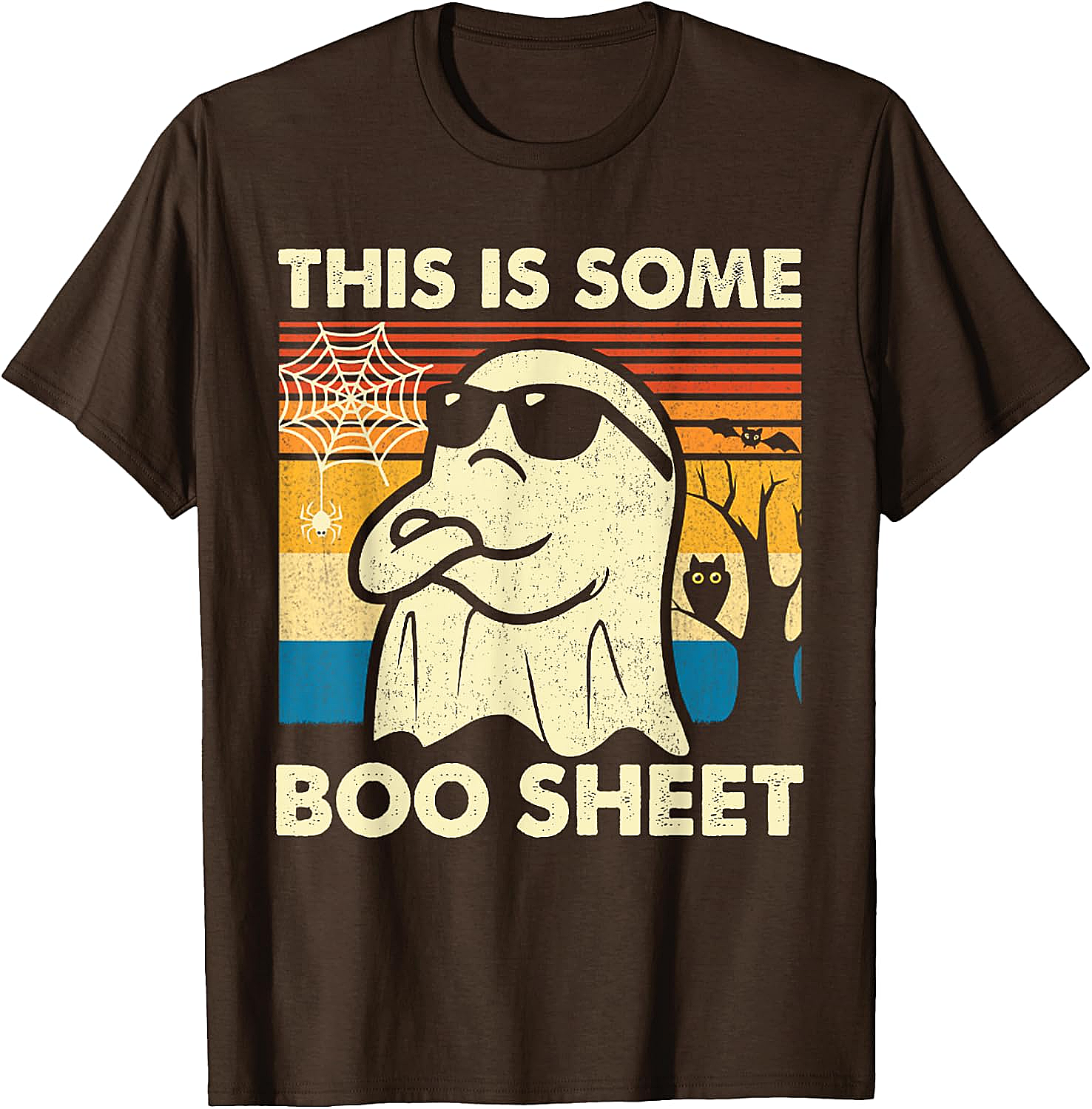 Boo Sheet Ghost Retro Funny Halloween T-Shirt Unisex Tee