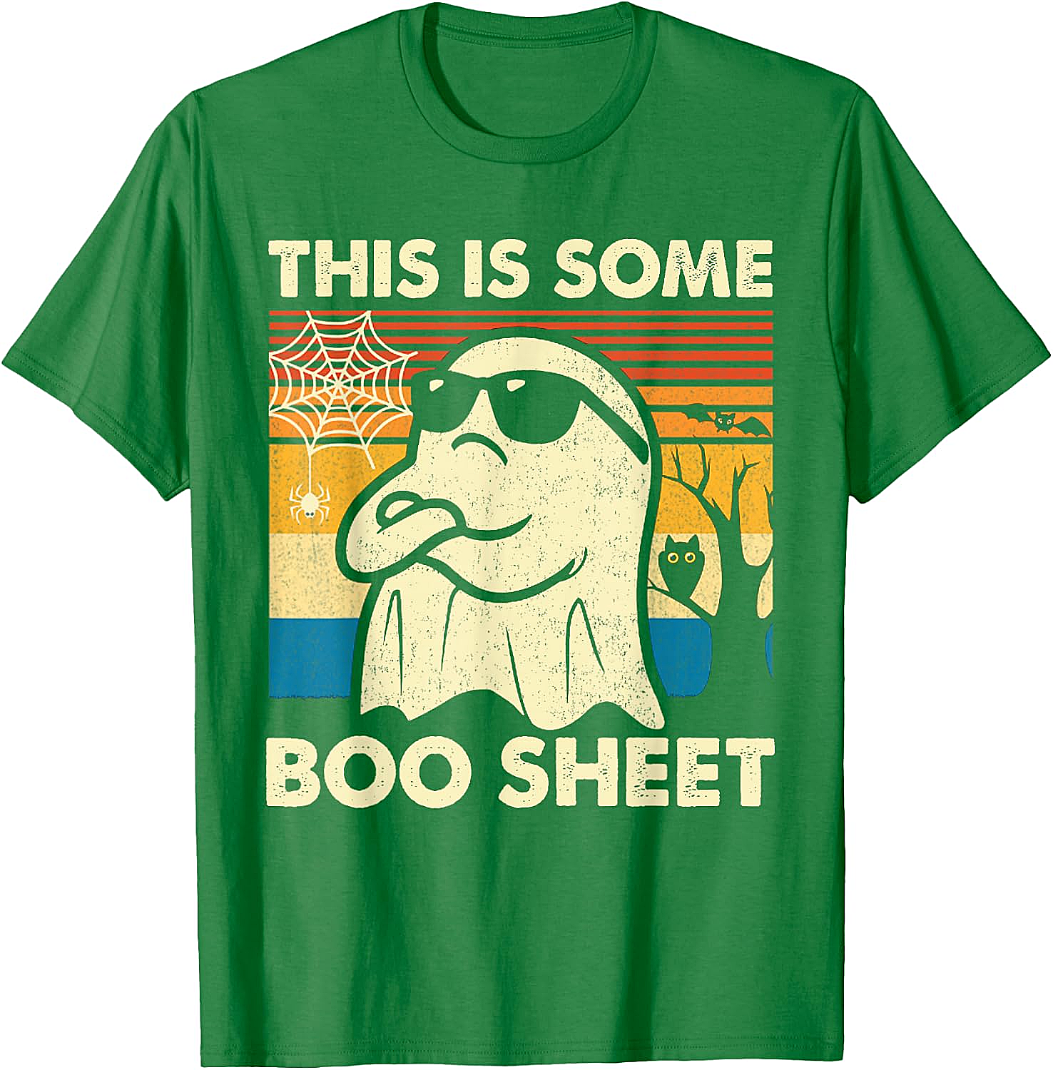 Boo Sheet Ghost Retro Funny Halloween T-Shirt Unisex Tee
