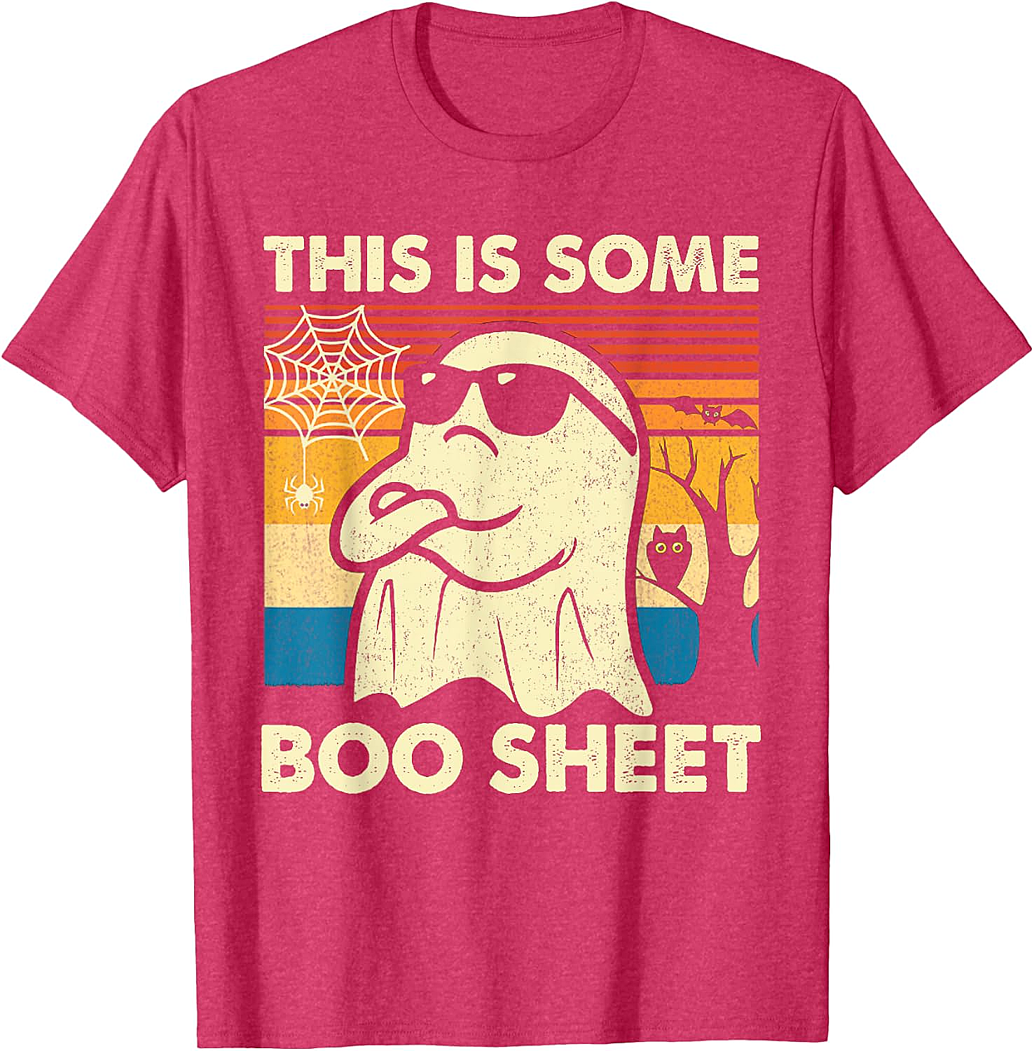 Boo Sheet Ghost Retro Funny Halloween T-Shirt Unisex Tee
