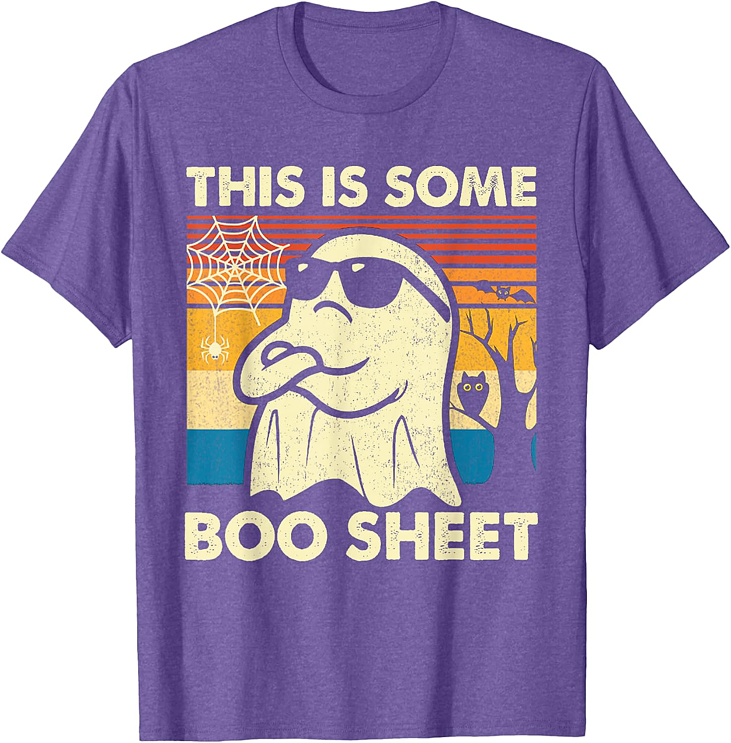Boo Sheet Ghost Retro Funny Halloween T-Shirt Unisex Tee