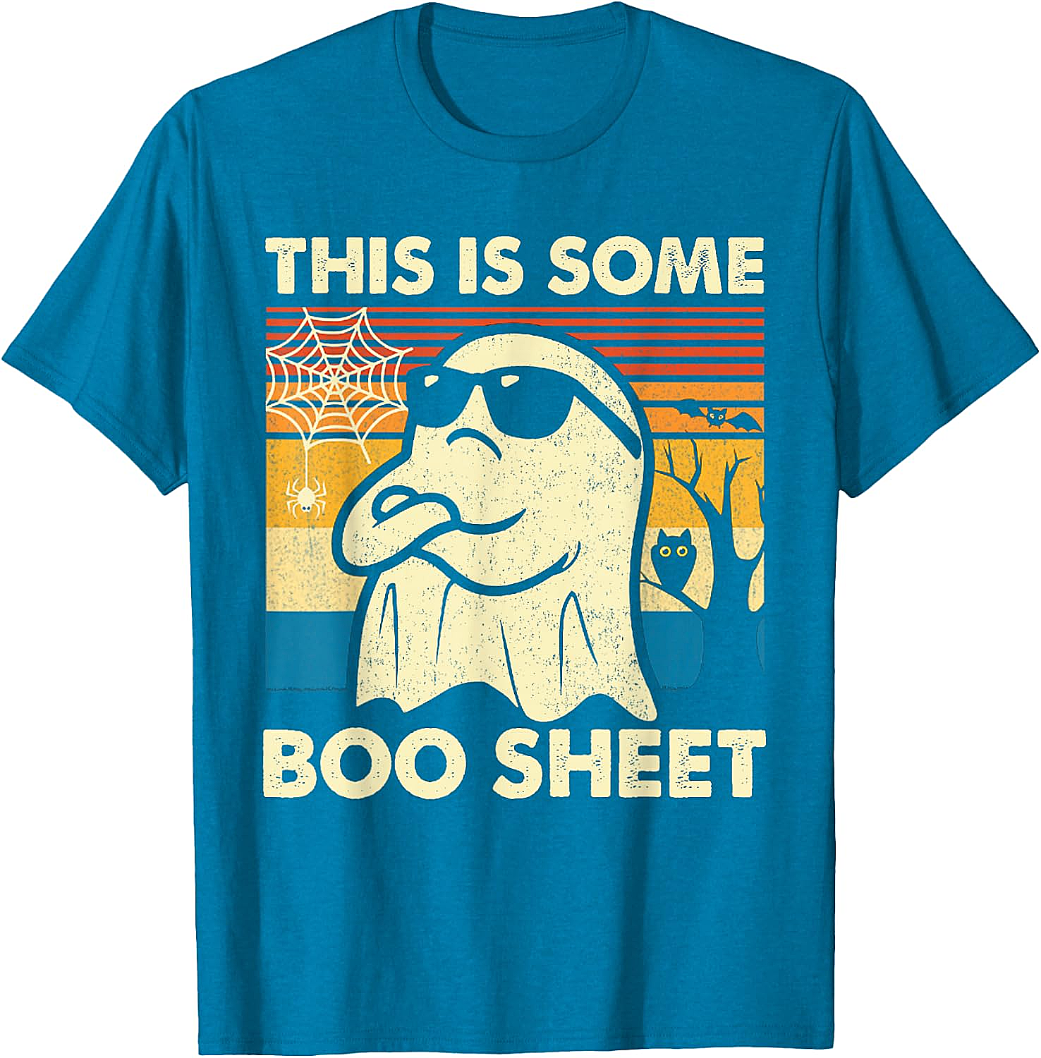 Boo Sheet Ghost Retro Funny Halloween T-Shirt Unisex Tee