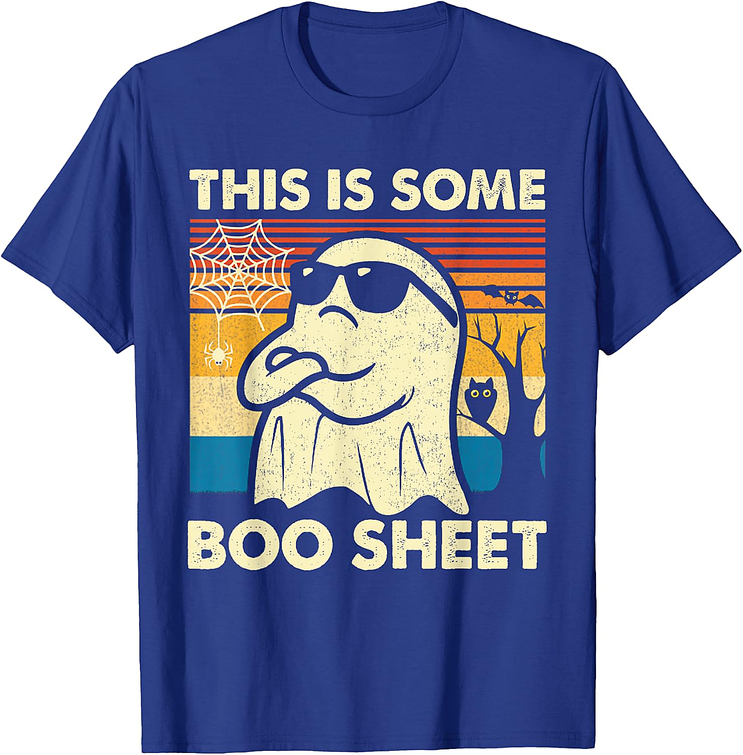 Boo Sheet Ghost Retro Funny Halloween T-Shirt Unisex Tee