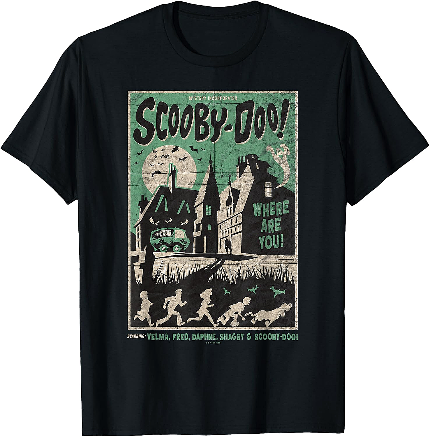 Scooby-Doo Mystery Inc. Poster T-Shirt Retro Graphic Tee