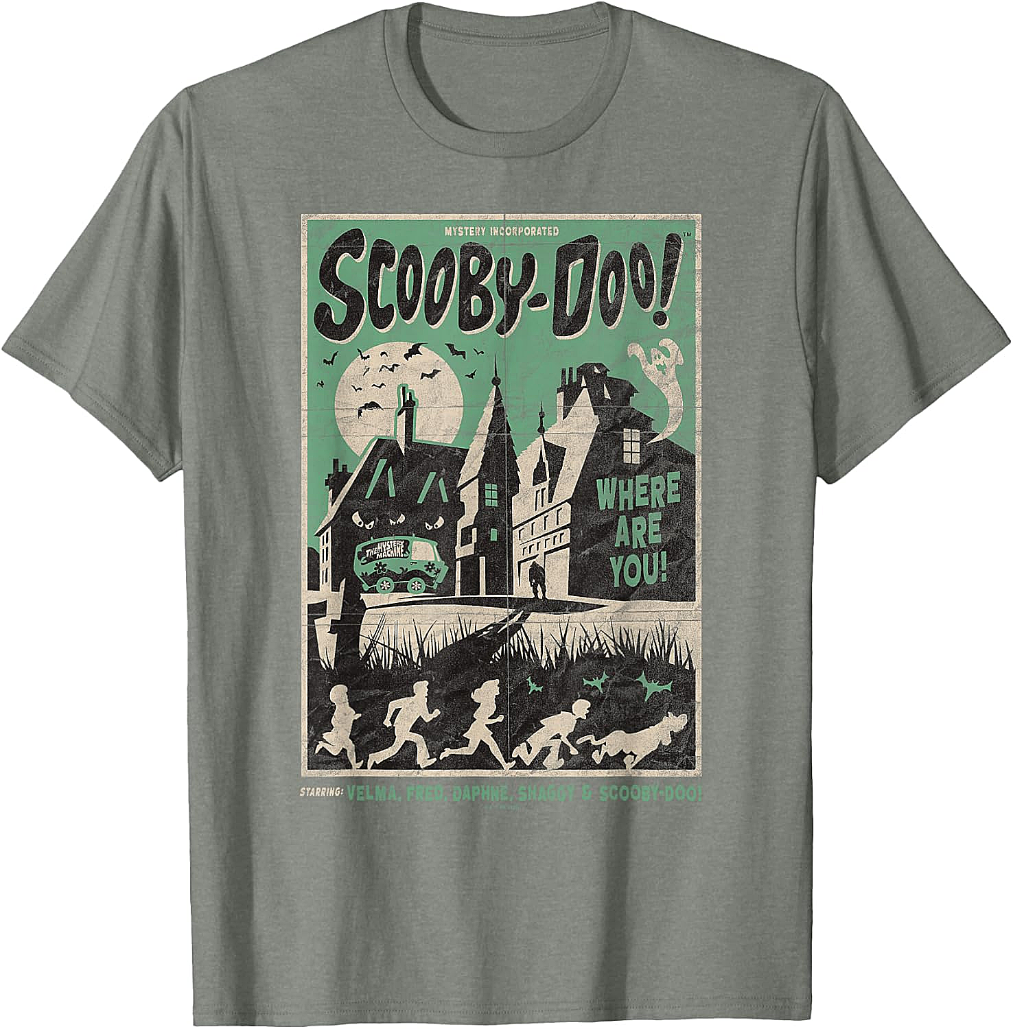 Scooby-Doo Mystery Inc. Poster T-Shirt Retro Graphic Tee