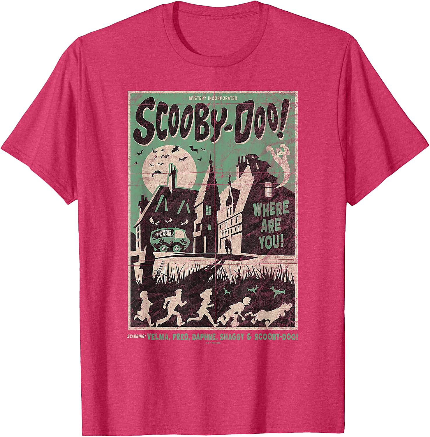 Scooby-Doo Mystery Inc. Poster T-Shirt Retro Graphic Tee
