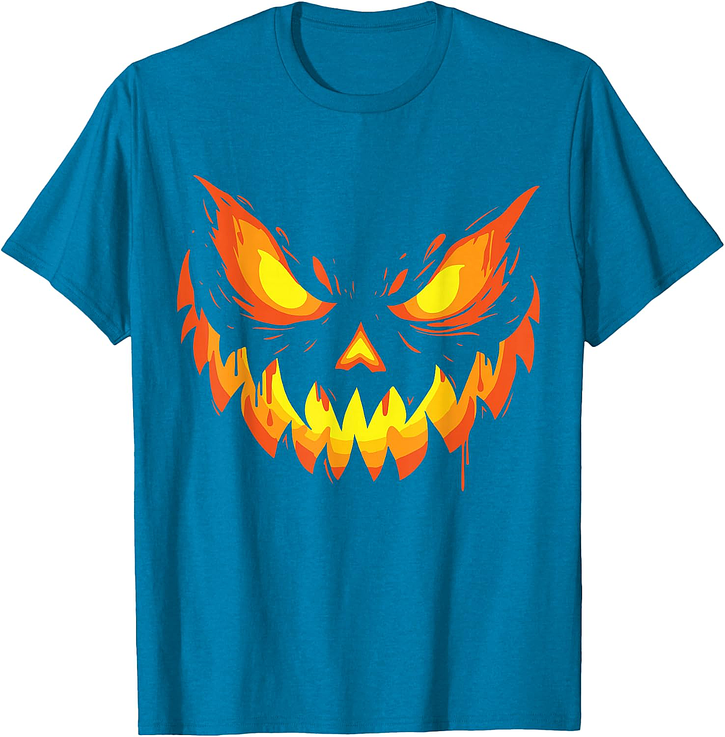  Scary Jack O' Lantern Halloween T-Shirt Men's & Boys' Tee