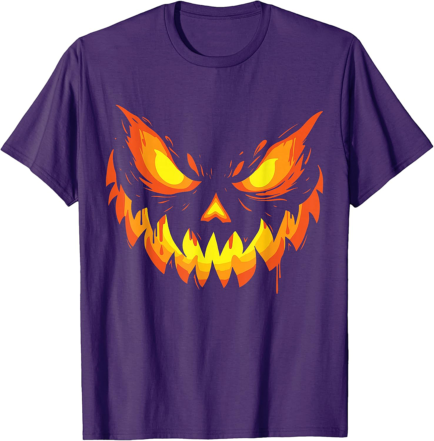  Scary Jack O' Lantern Halloween T-Shirt Men's & Boys' Tee