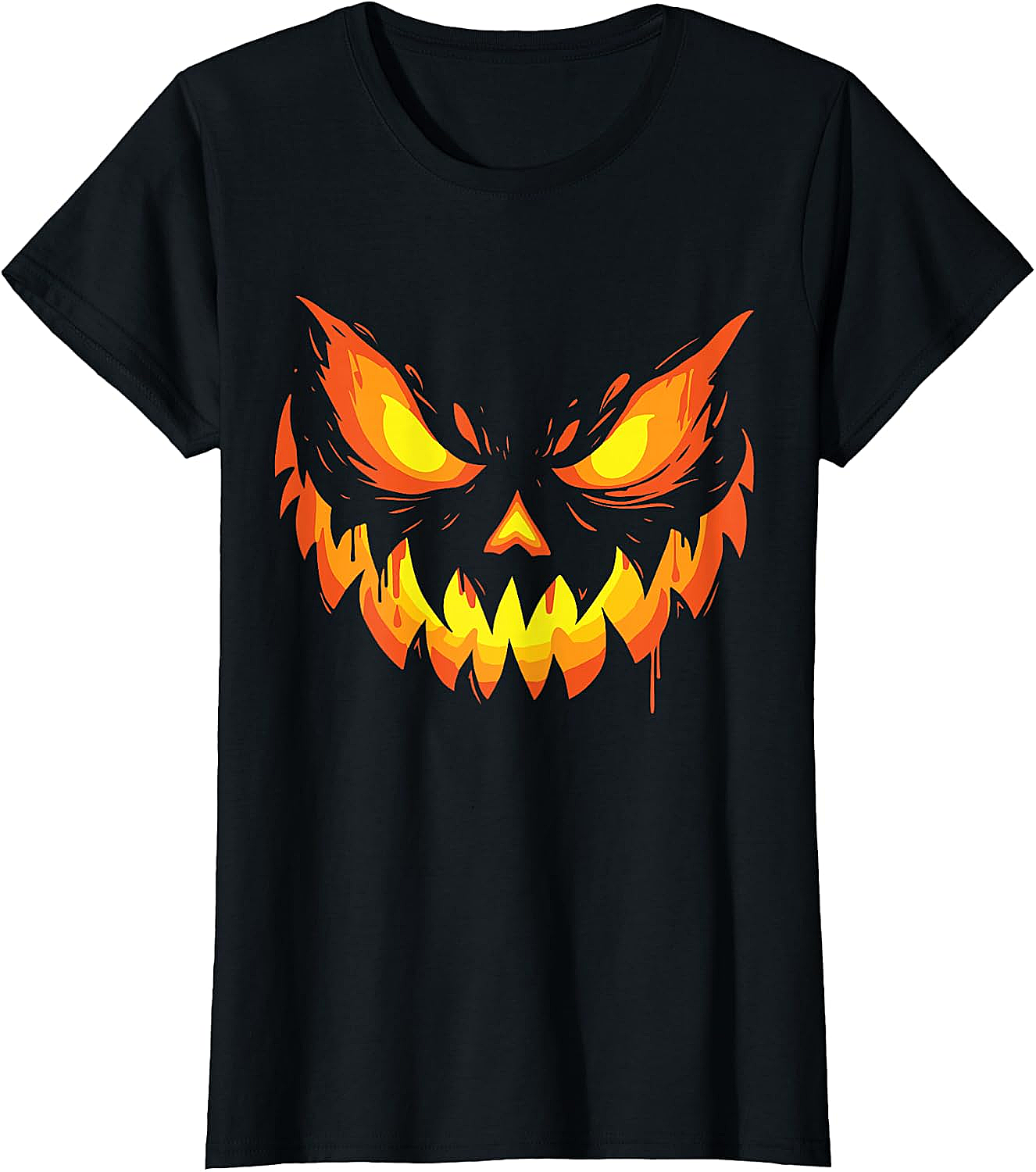  Scary Jack O' Lantern Halloween T-Shirt Men's & Boys' Tee