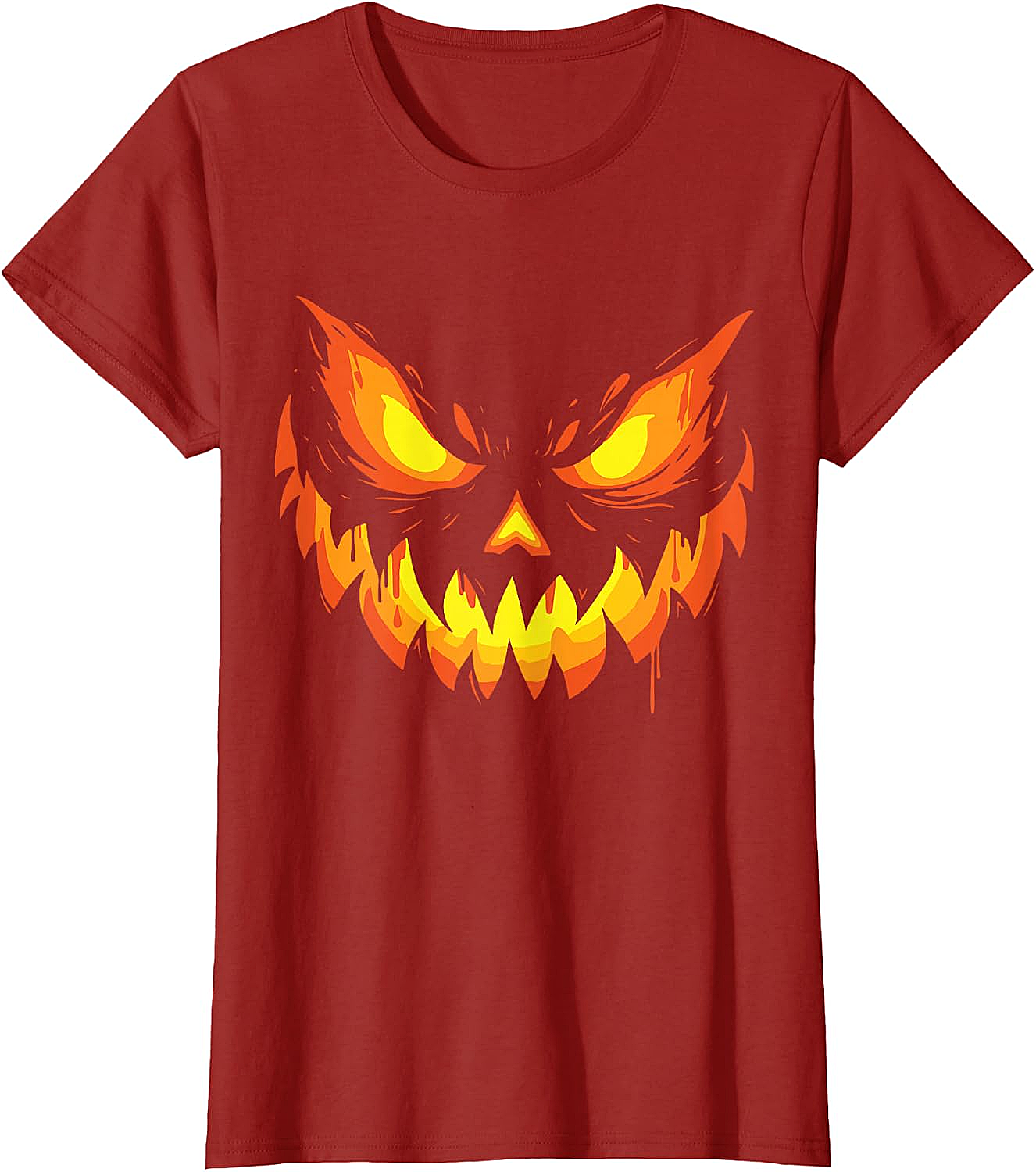  Scary Jack O' Lantern Halloween T-Shirt Men's & Boys' Tee