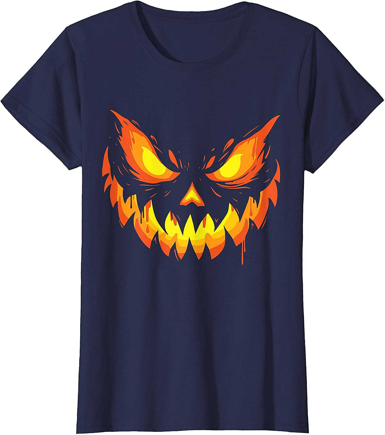  Scary Jack O' Lantern Halloween T-Shirt Men's & Boys' Tee