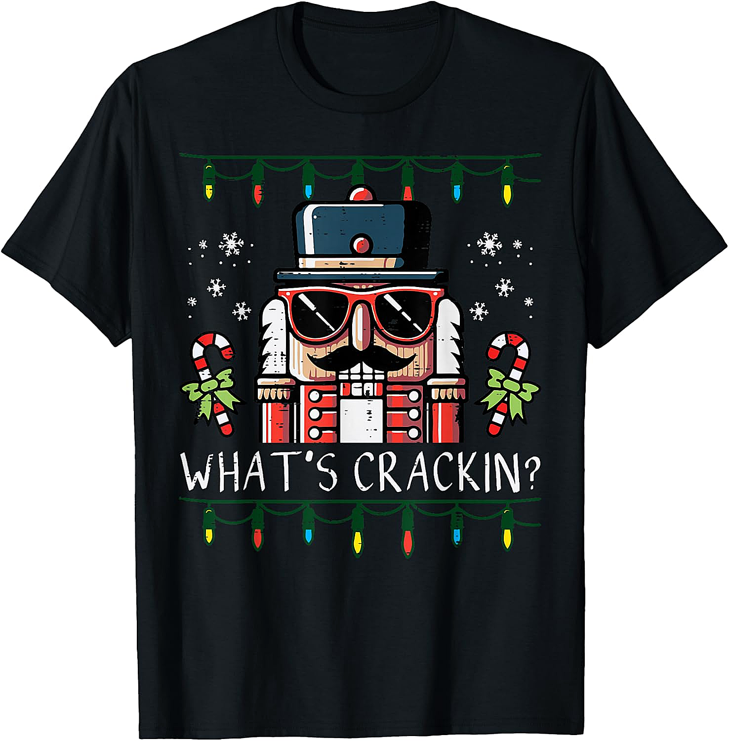 Funny Nutcracker "What's Crackin" Christmas T-Shirt