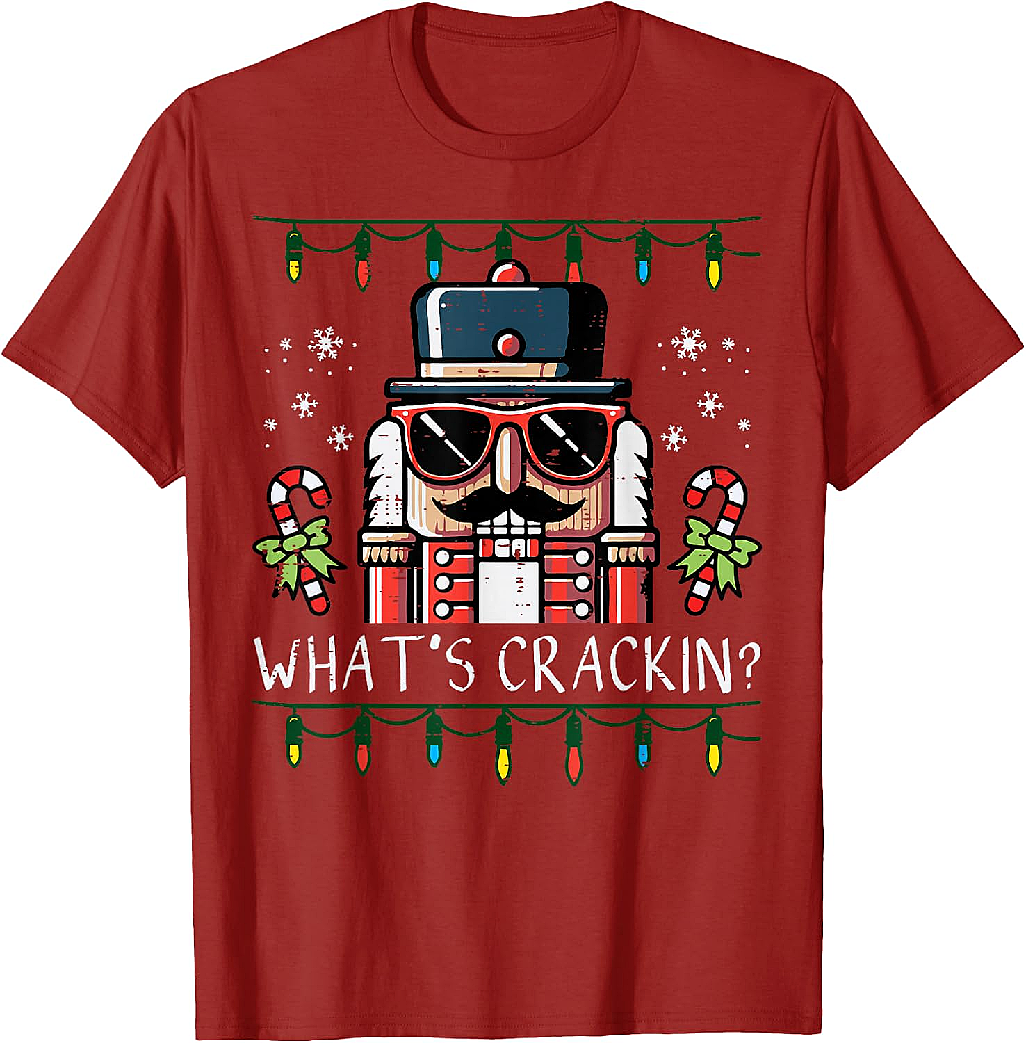 Funny Nutcracker "What's Crackin" Christmas T-Shirt