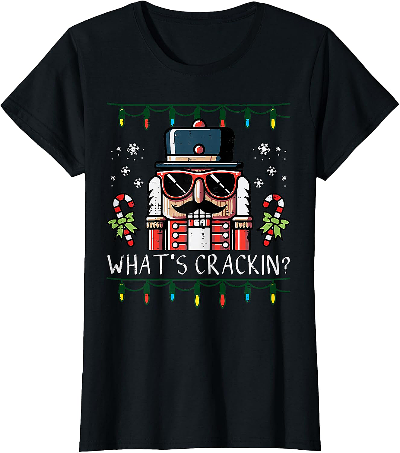 Funny Nutcracker "What's Crackin" Christmas T-Shirt