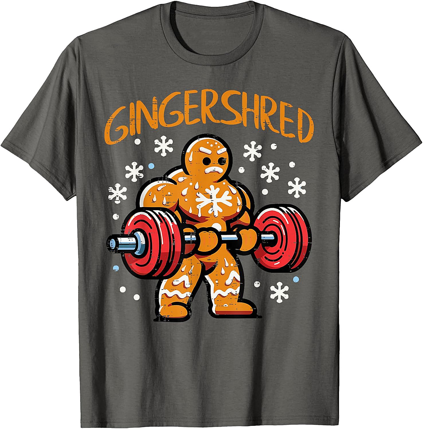  Gingershred Christmas Gym T-Shirt Funny Xmas Workout Tee
