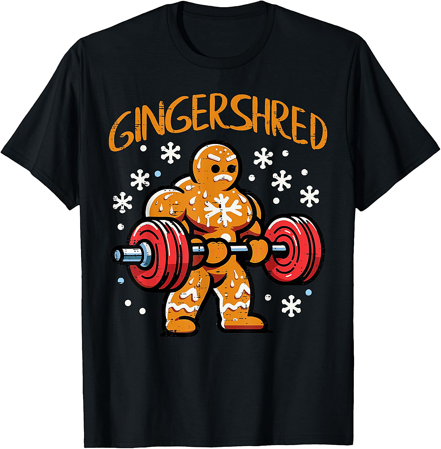 Gingershred Christmas Gym T-Shirt Funny Xmas Workout Tee