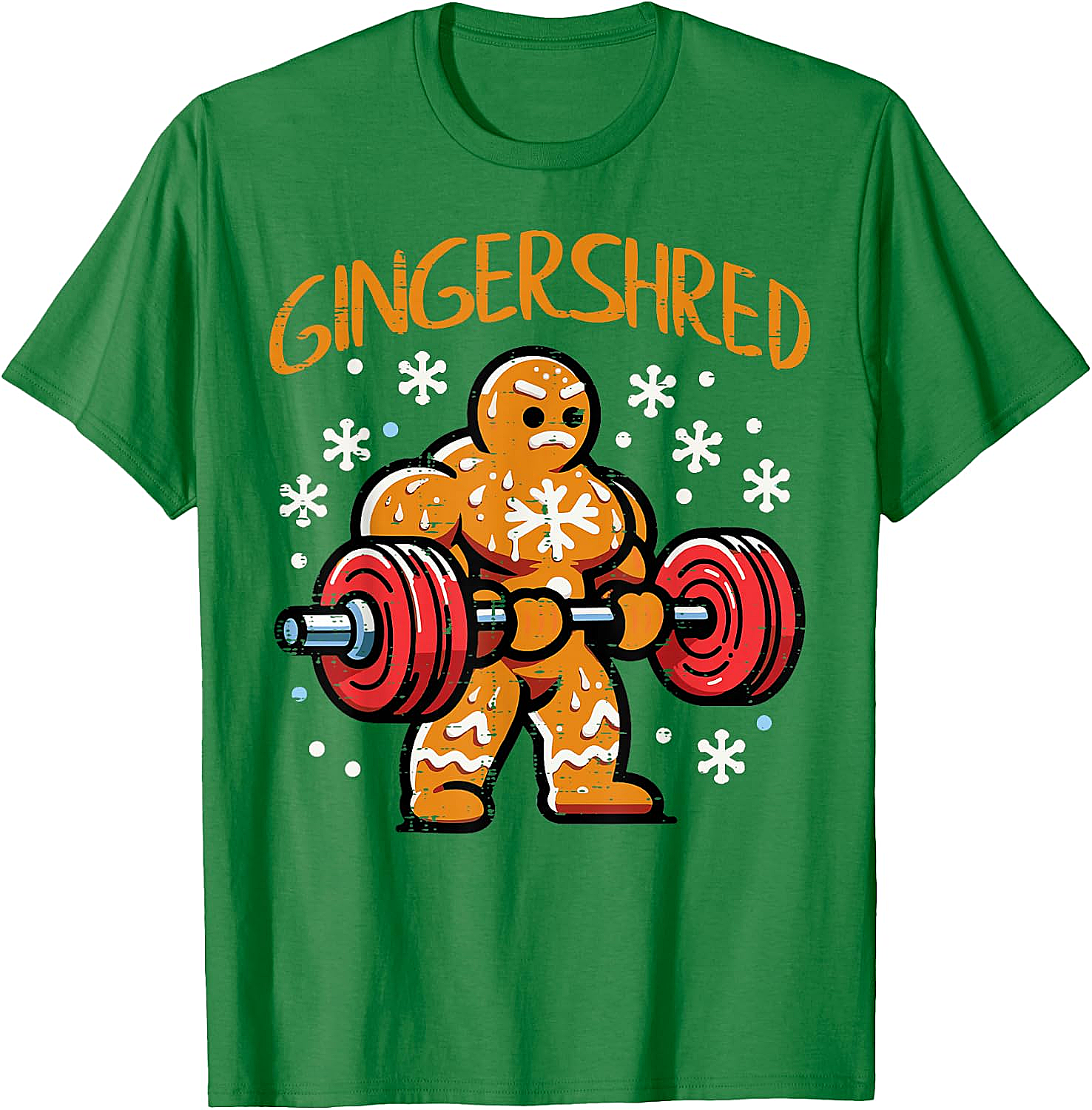  Gingershred Christmas Gym T-Shirt Funny Xmas Workout Tee
