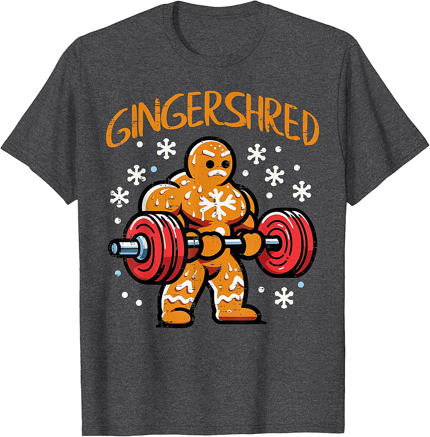  Gingershred Christmas Gym T-Shirt Funny Xmas Workout Tee