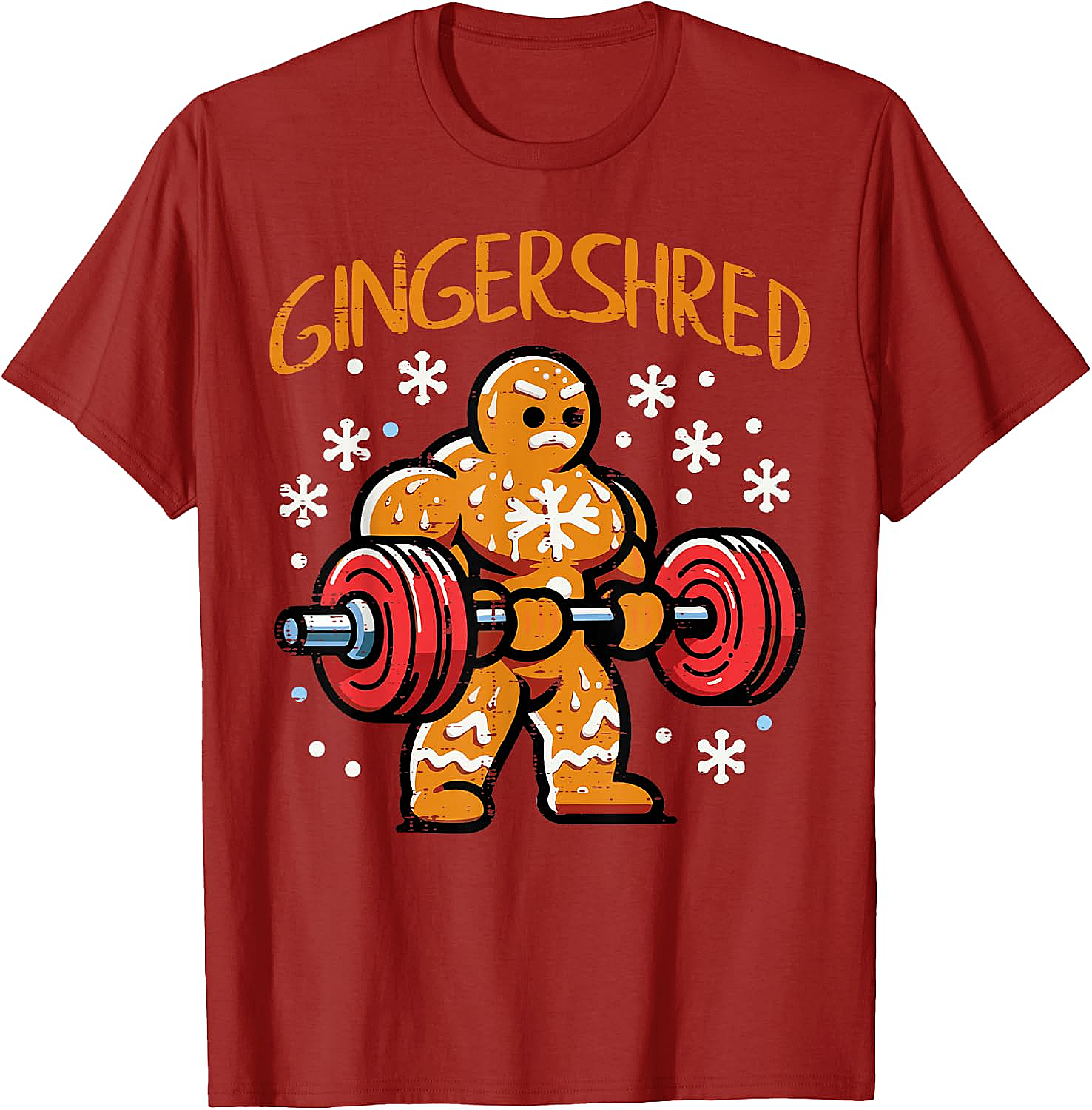  Gingershred Christmas Gym T-Shirt Funny Xmas Workout Tee