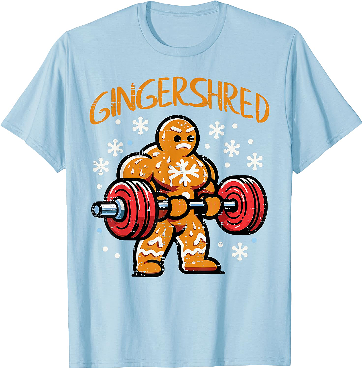  Gingershred Christmas Gym T-Shirt Funny Xmas Workout Tee