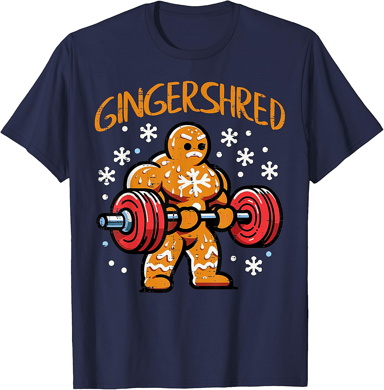  Gingershred Christmas Gym T-Shirt Funny Xmas Workout Tee