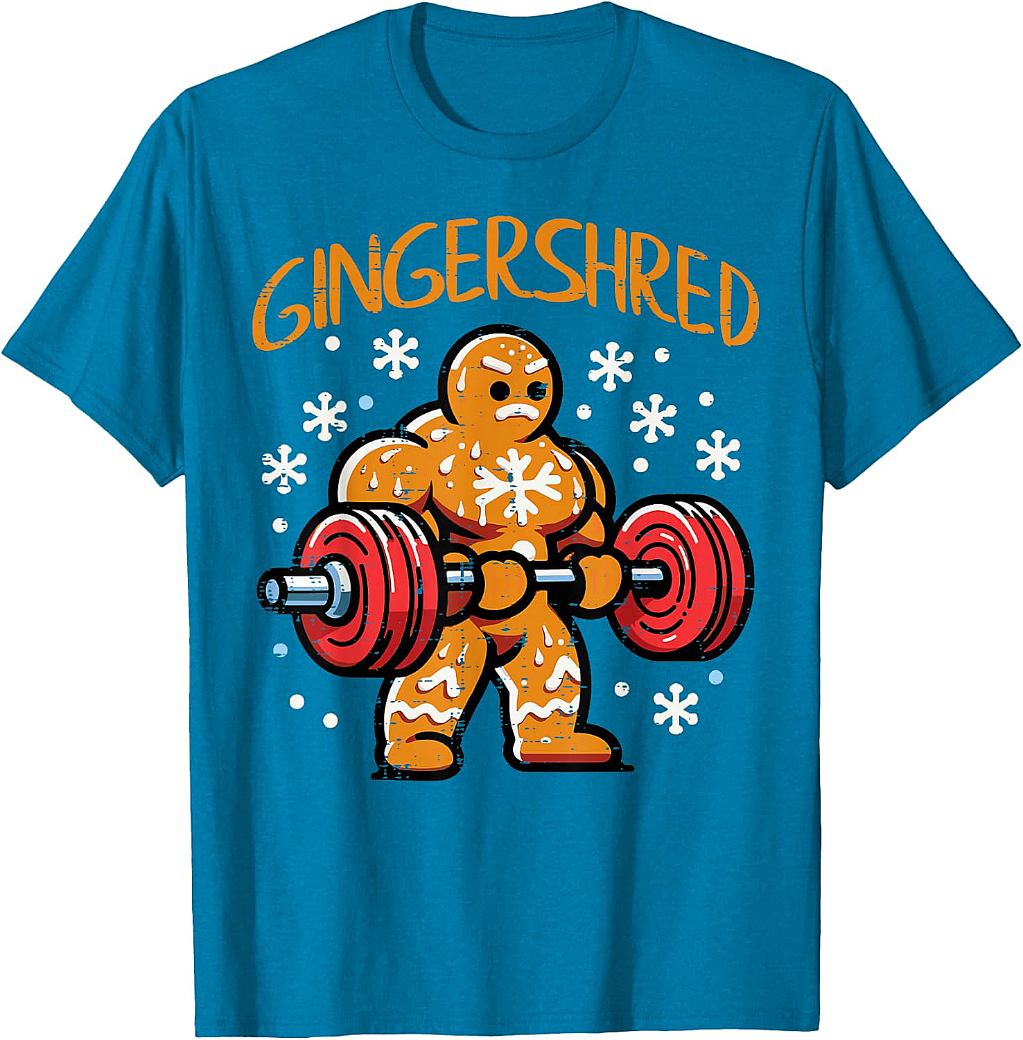  Gingershred Christmas Gym T-Shirt Funny Xmas Workout Tee