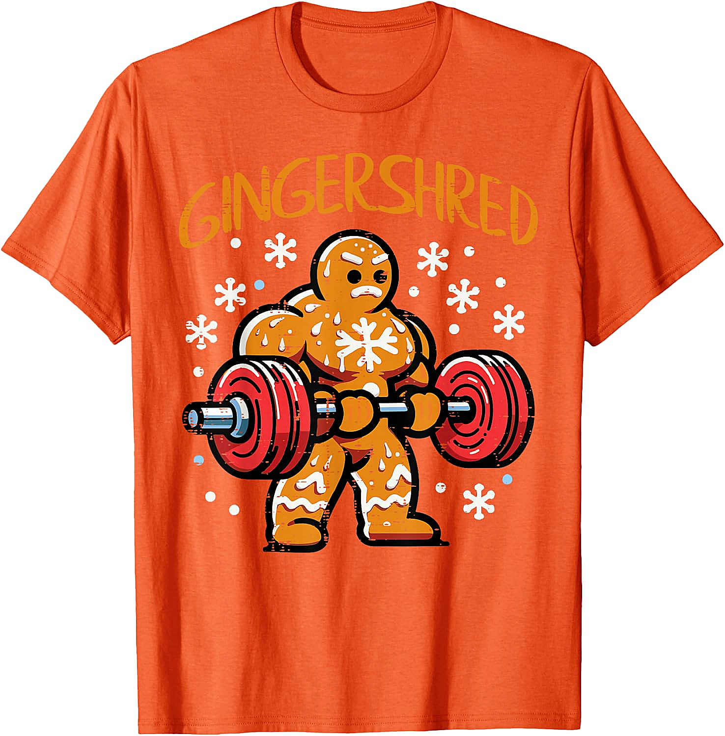  Gingershred Christmas Gym T-Shirt Funny Xmas Workout Tee