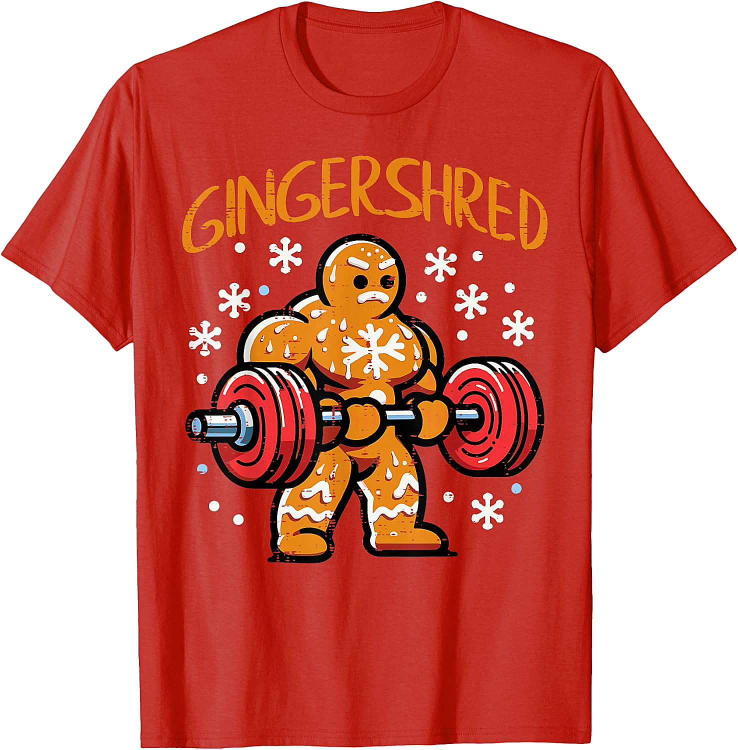  Gingershred Christmas Gym T-Shirt Funny Xmas Workout Tee