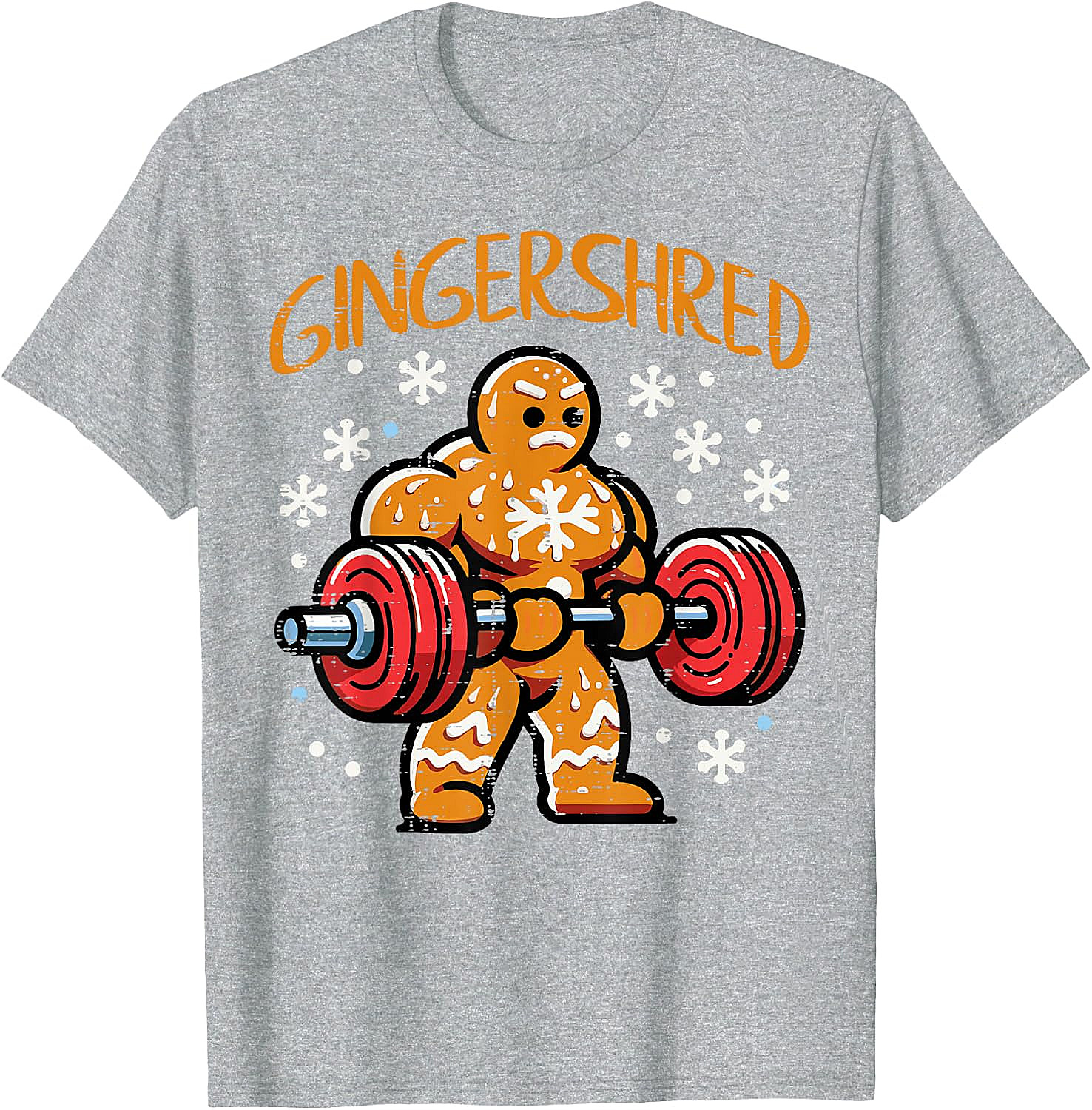  Gingershred Christmas Gym T-Shirt Funny Xmas Workout Tee