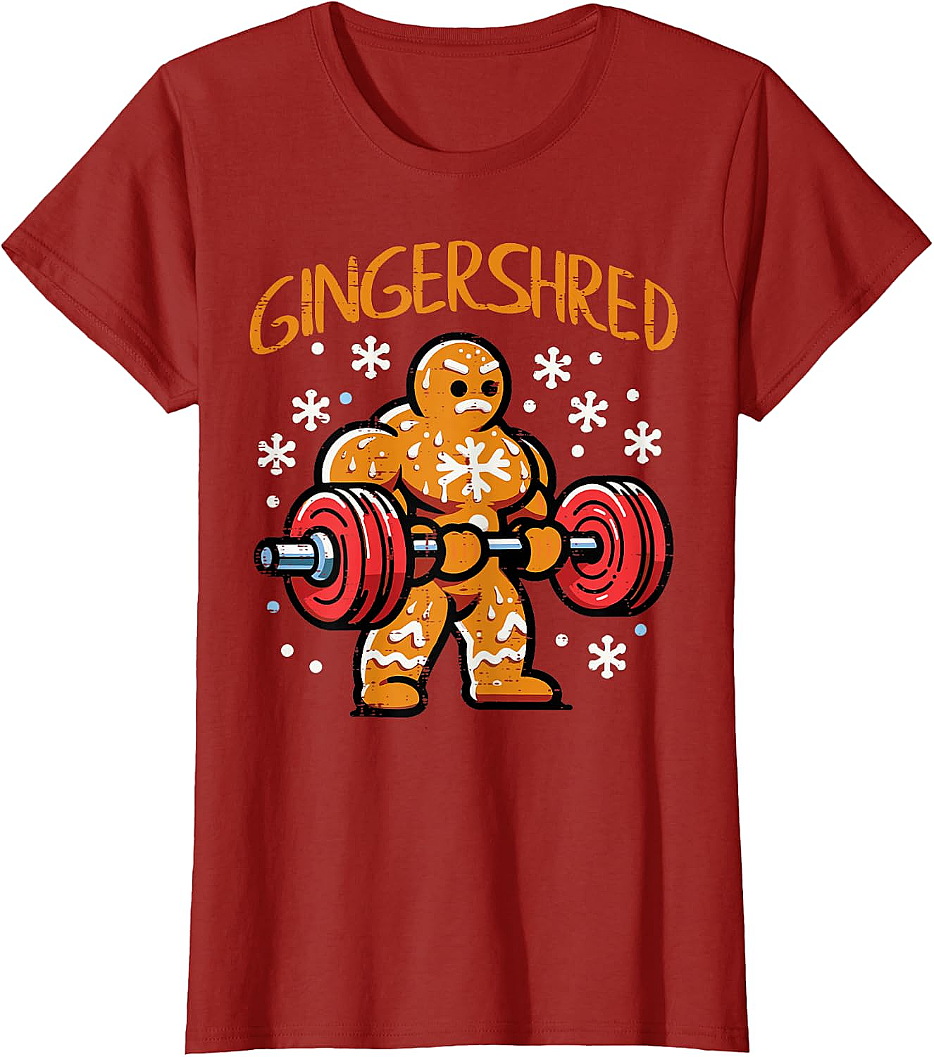  Gingershred Christmas Gym T-Shirt Funny Xmas Workout Tee