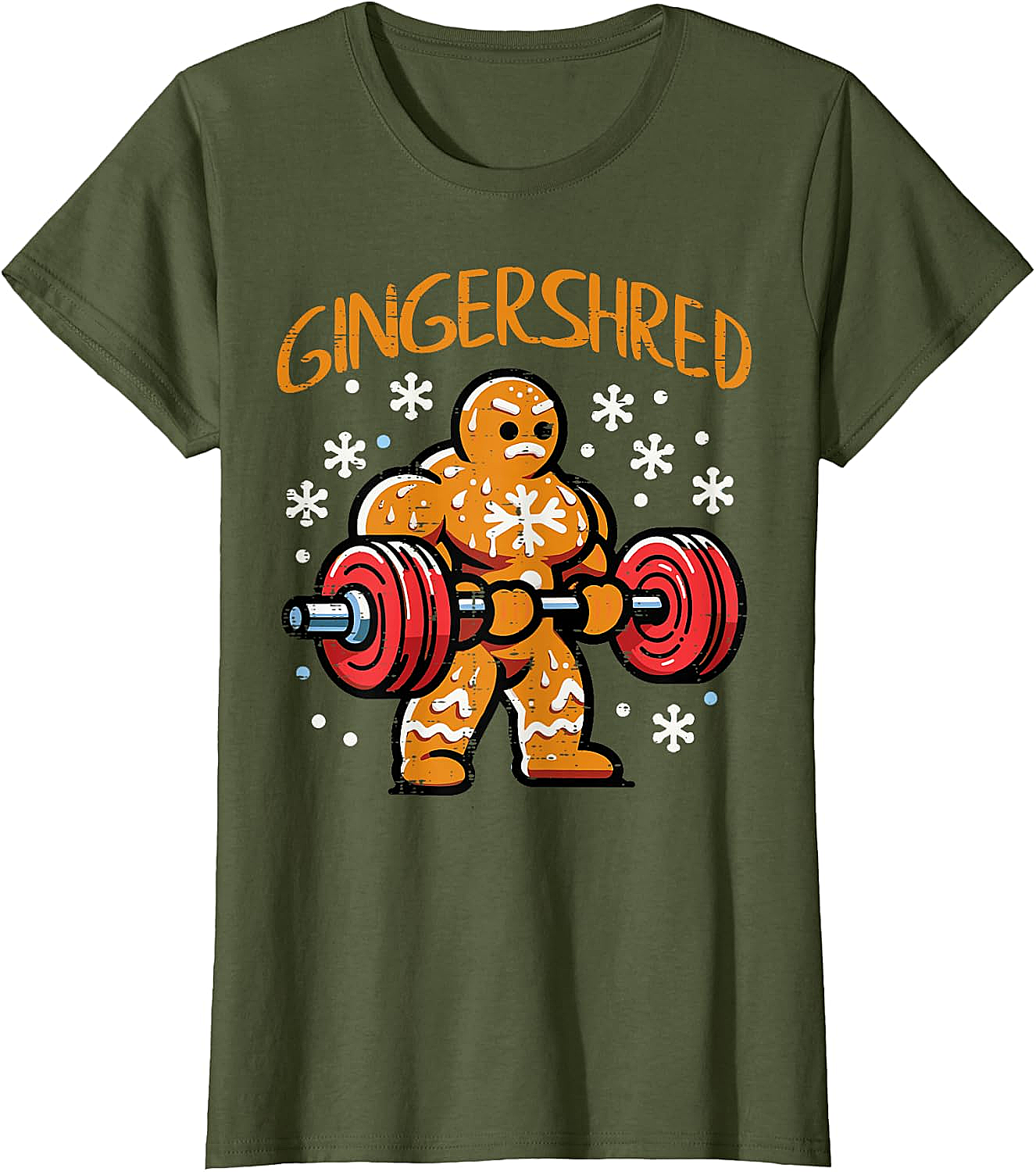  Gingershred Christmas Gym T-Shirt Funny Xmas Workout Tee