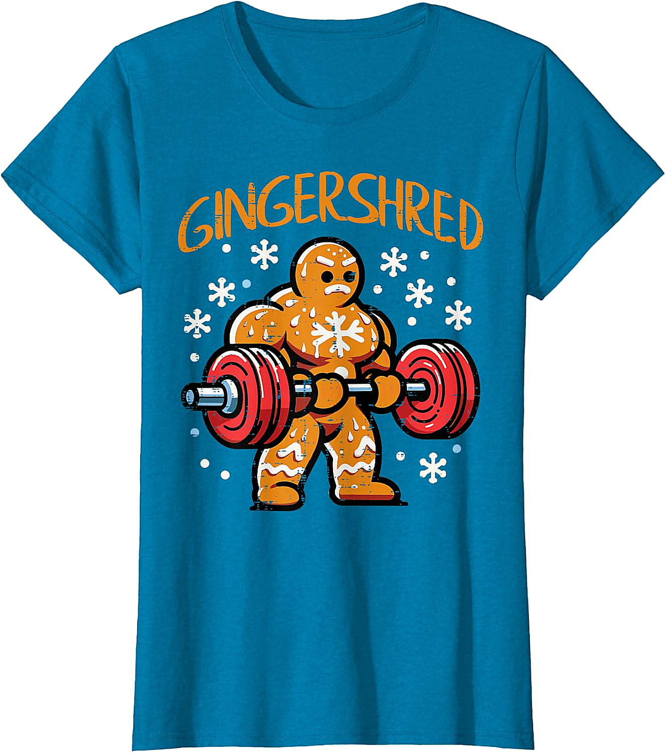  Gingershred Christmas Gym T-Shirt Funny Xmas Workout Tee