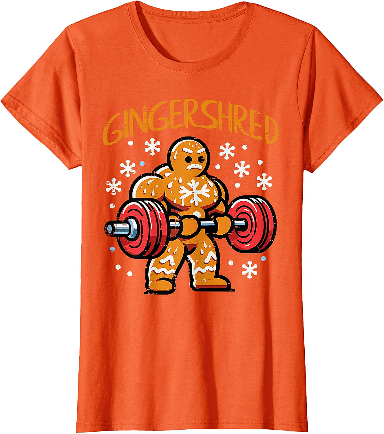  Gingershred Christmas Gym T-Shirt Funny Xmas Workout Tee