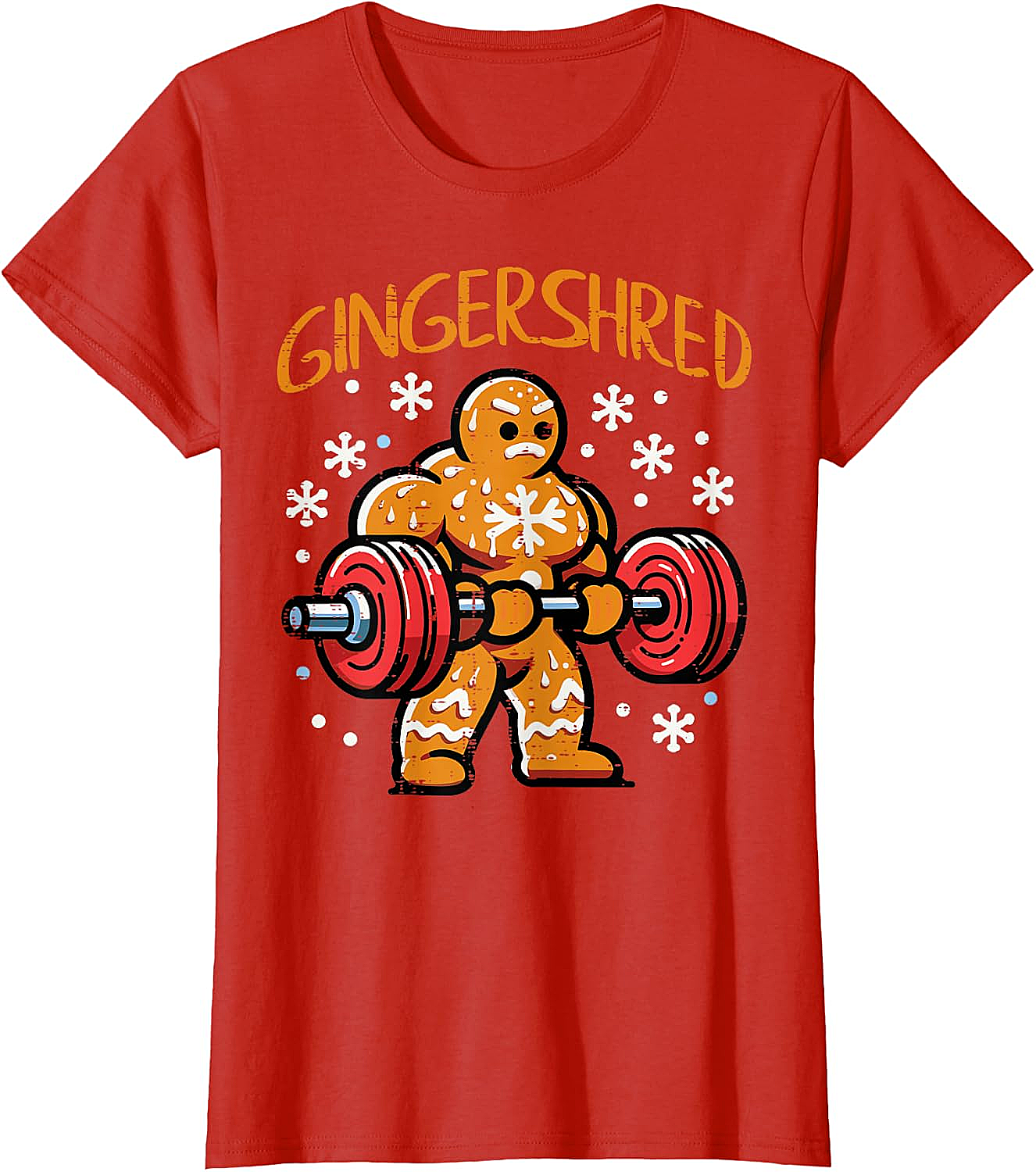  Gingershred Christmas Gym T-Shirt Funny Xmas Workout Tee