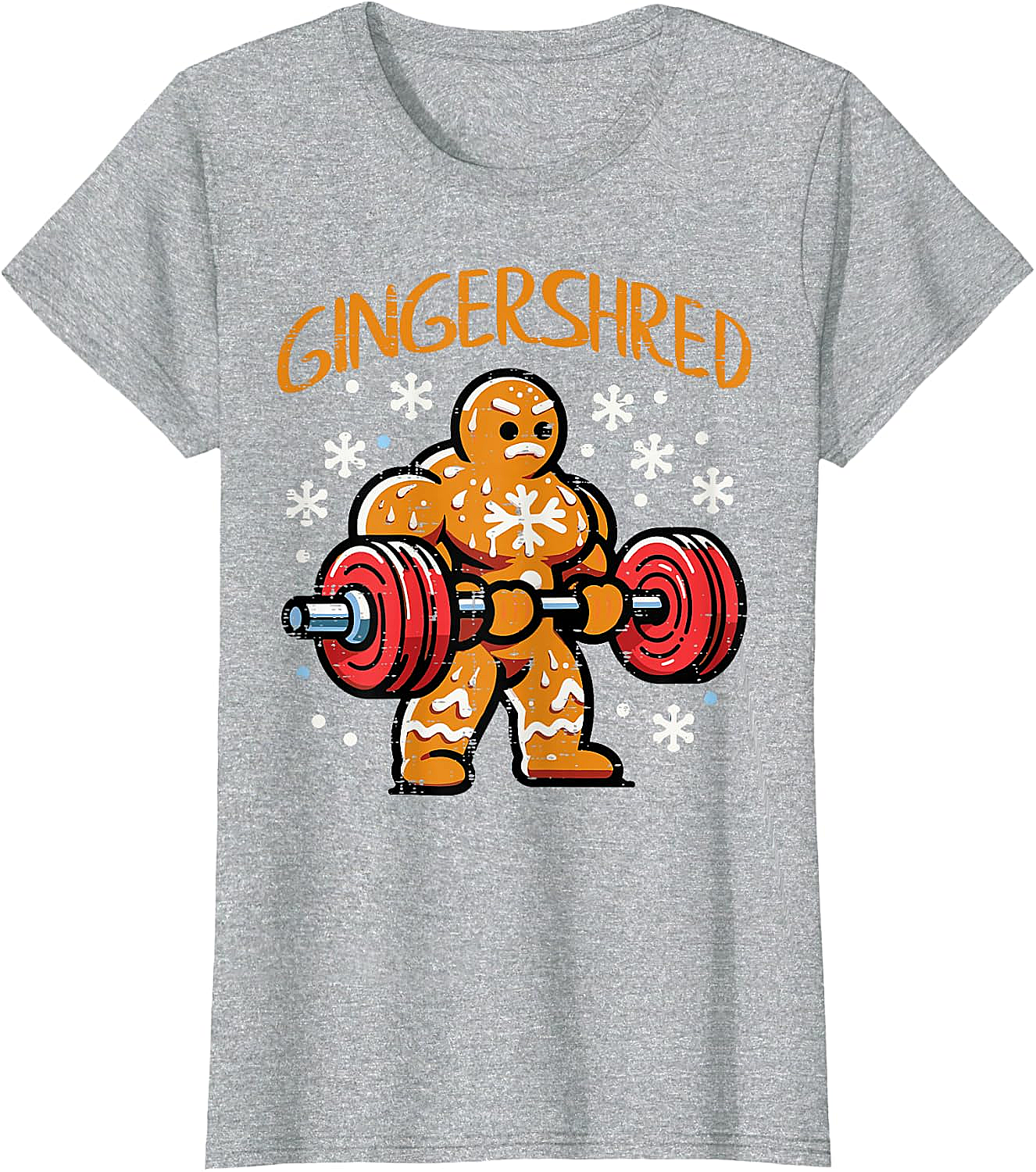  Gingershred Christmas Gym T-Shirt Funny Xmas Workout Tee
