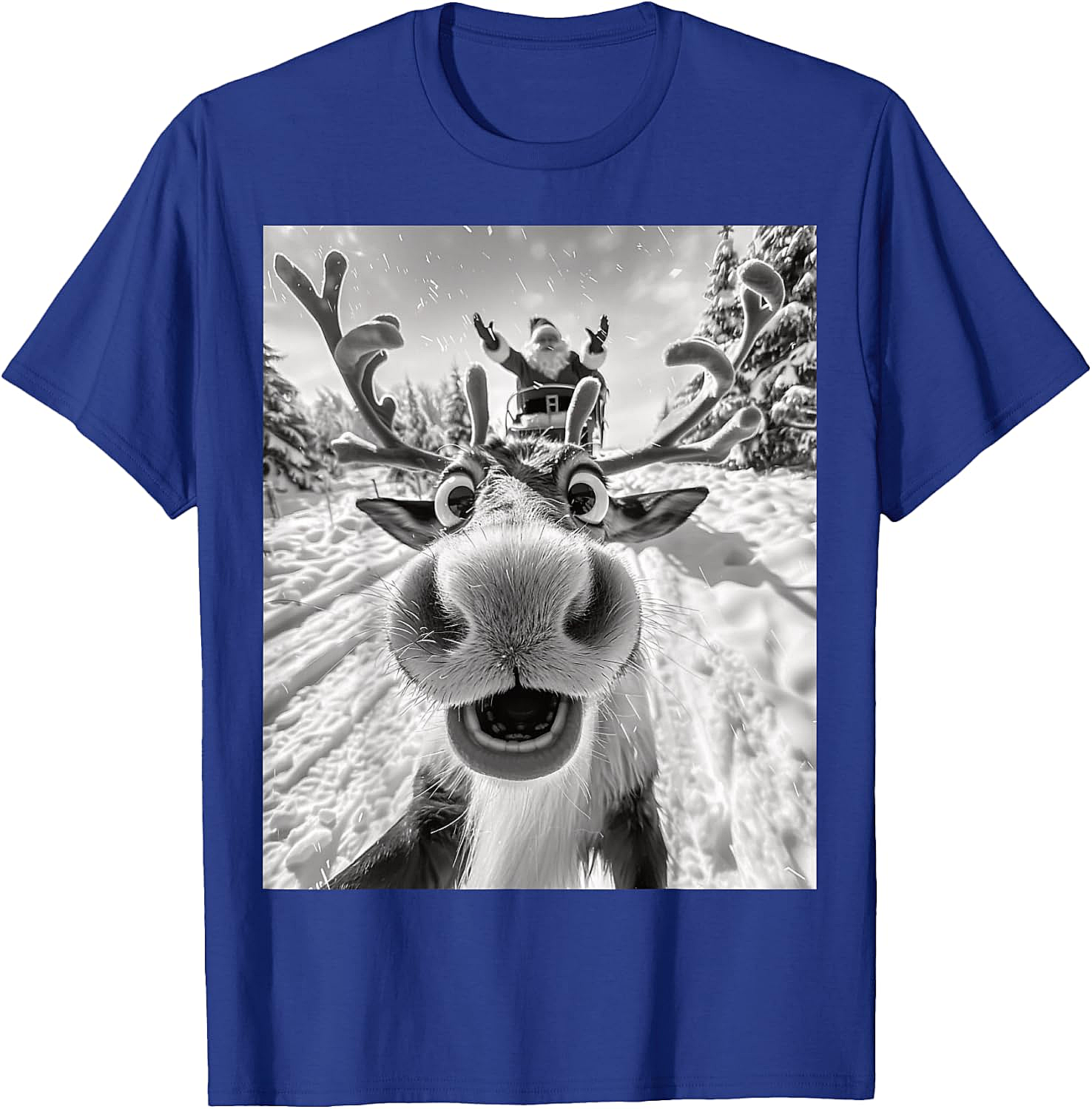 Funny Reindeer Selfie Christmas T-Shirt Holiday Tee