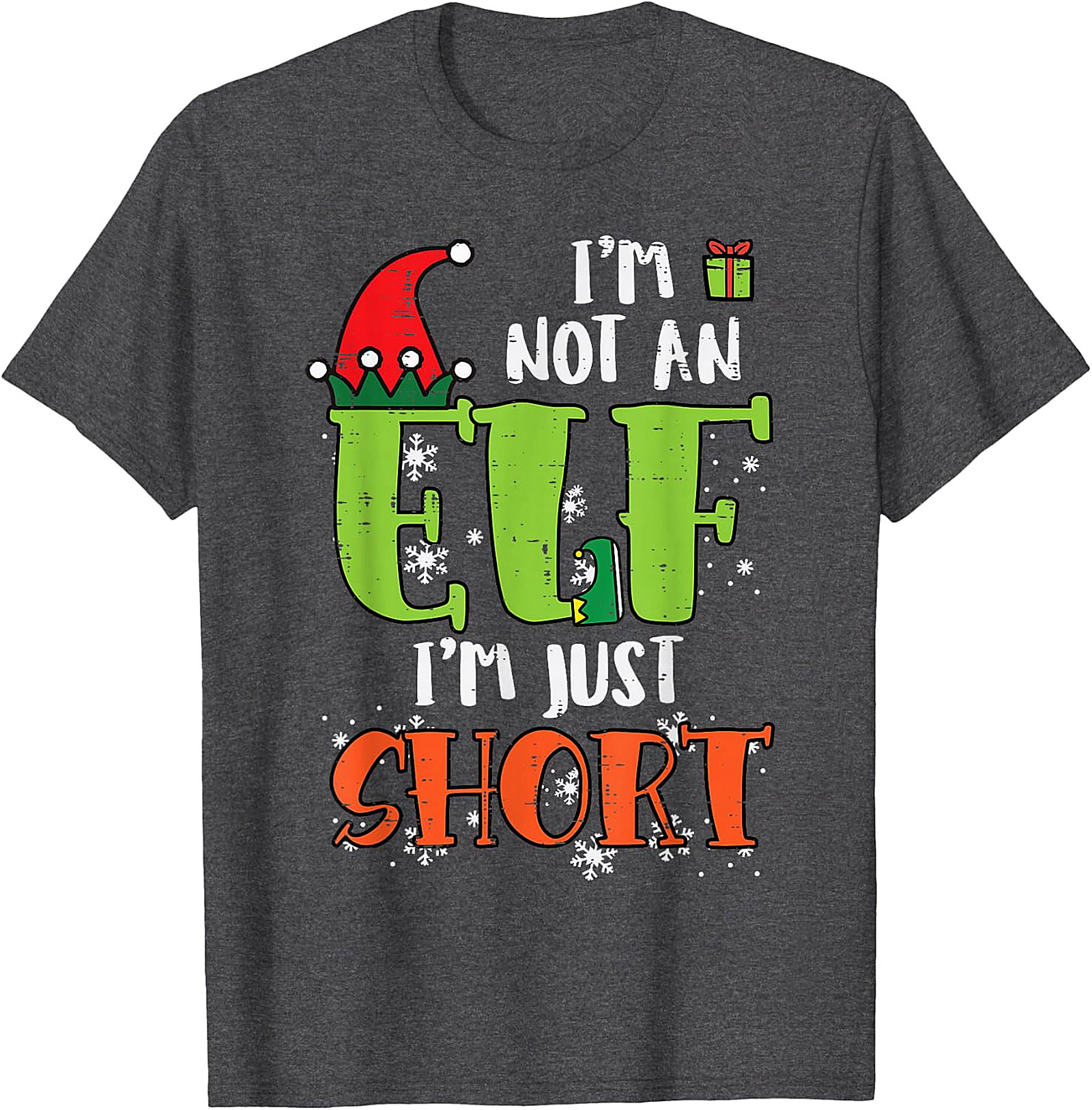 Funny "Not an Elf, Just Short" Christmas T-Shirt