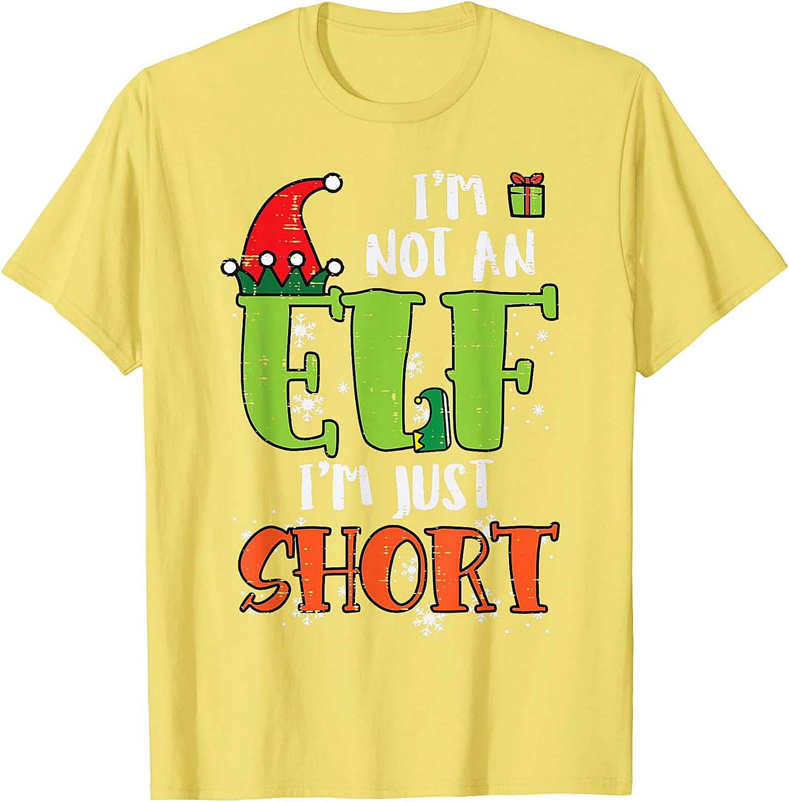 Funny "Not an Elf, Just Short" Christmas T-Shirt