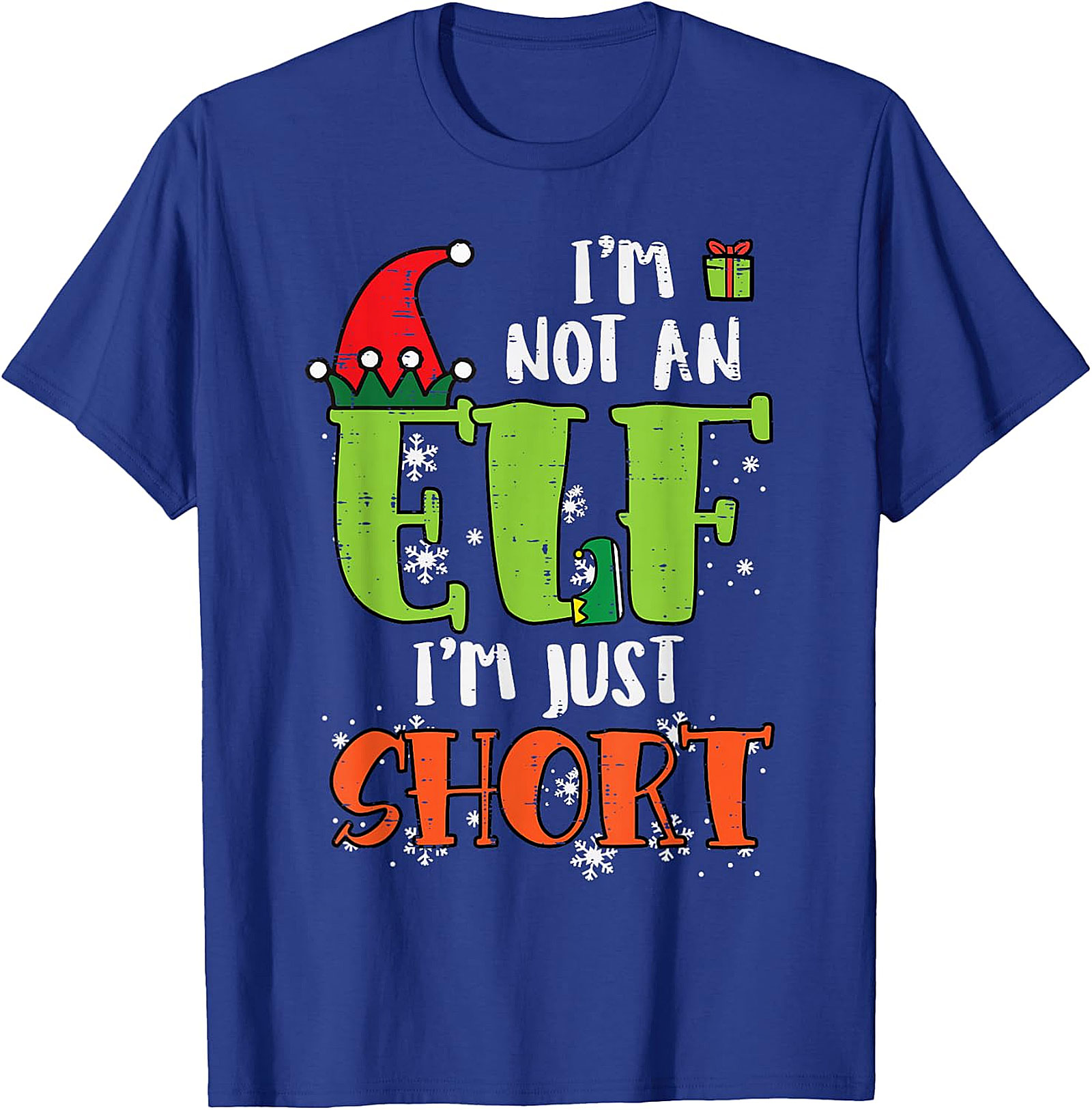 Funny "Not an Elf, Just Short" Christmas T-Shirt