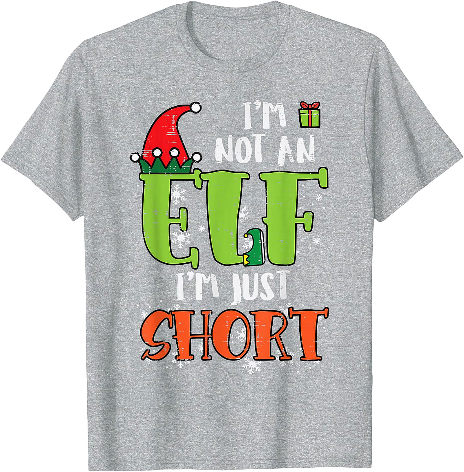 Funny "Not an Elf, Just Short" Christmas T-Shirt