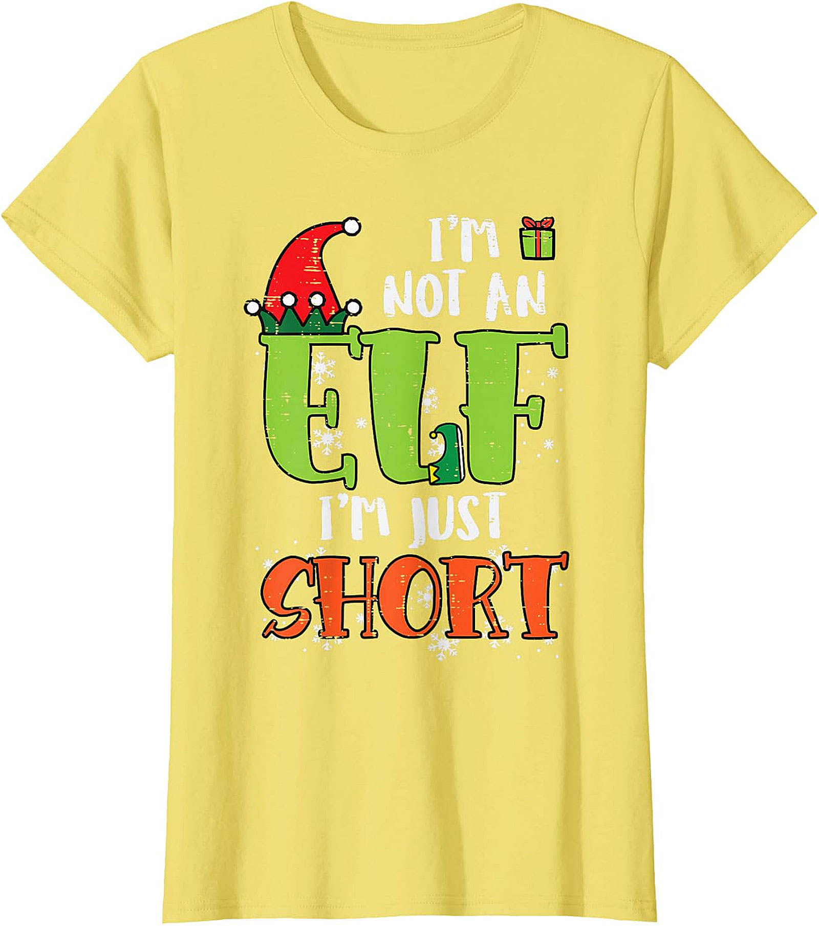Funny "Not an Elf, Just Short" Christmas T-Shirt